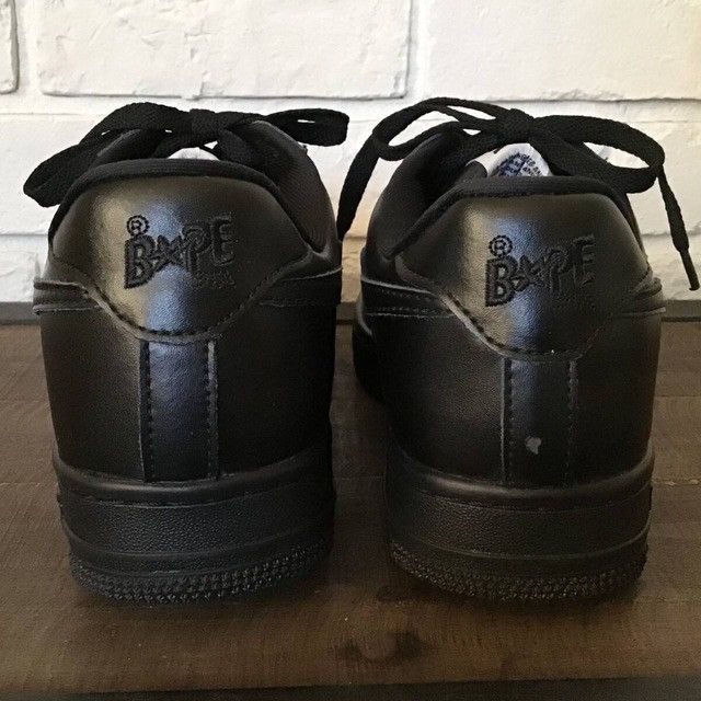 Bape Black Leather BAPE STA sneakers a bathing ape shoes Size US 9 / EU 42 - 5 Thumbnail