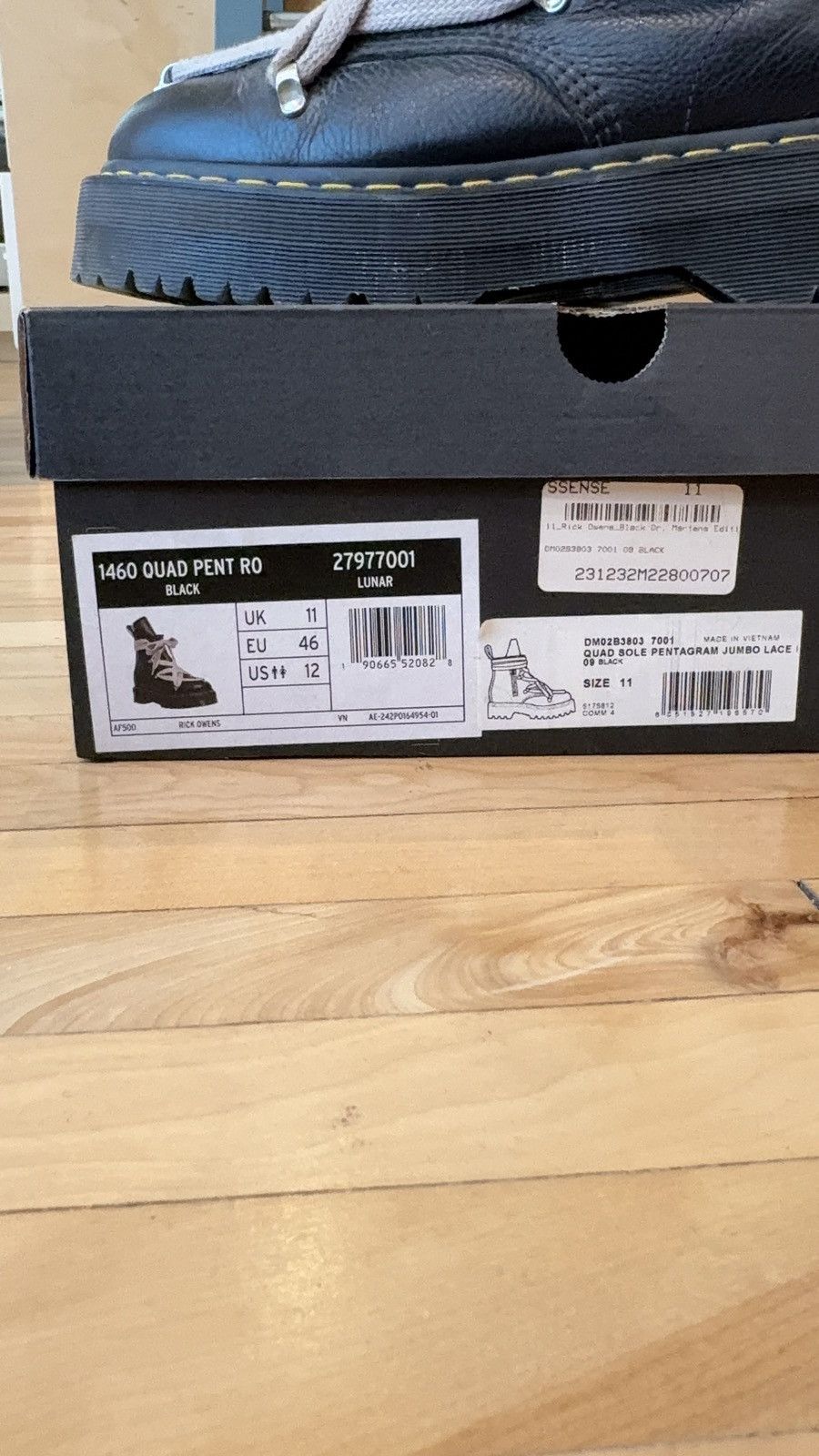 Dr. Martens × Rick Owens Dr. Martens x Rick Owens Jumbo Lace Boots Size US 12 / EU 45 - 5 Thumbnail