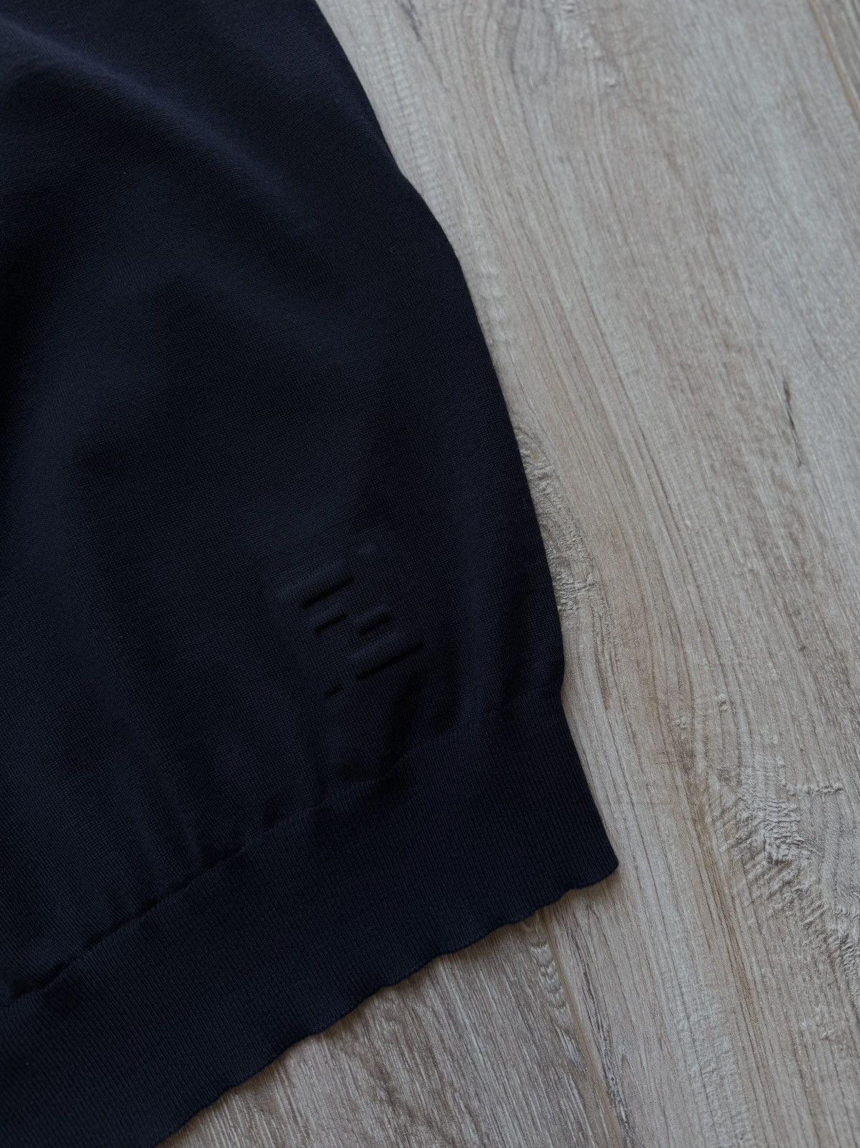 Fendi Fendi FF Logo Pique Navy Blue Polo button down Size US M / EU 48-50 / 2 - 8 Thumbnail