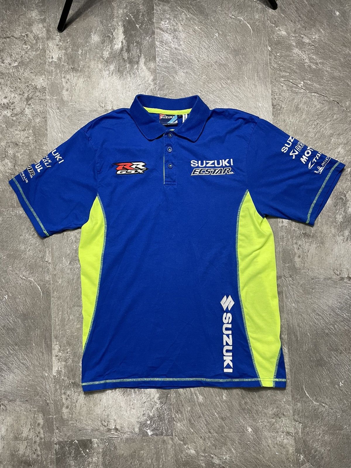Vintage Vintage Y2K Suzuki Ecstar Racing Moto Gp Polo T Shirt Size US L / EU 52-54 / 3 - 1 Thumbnail