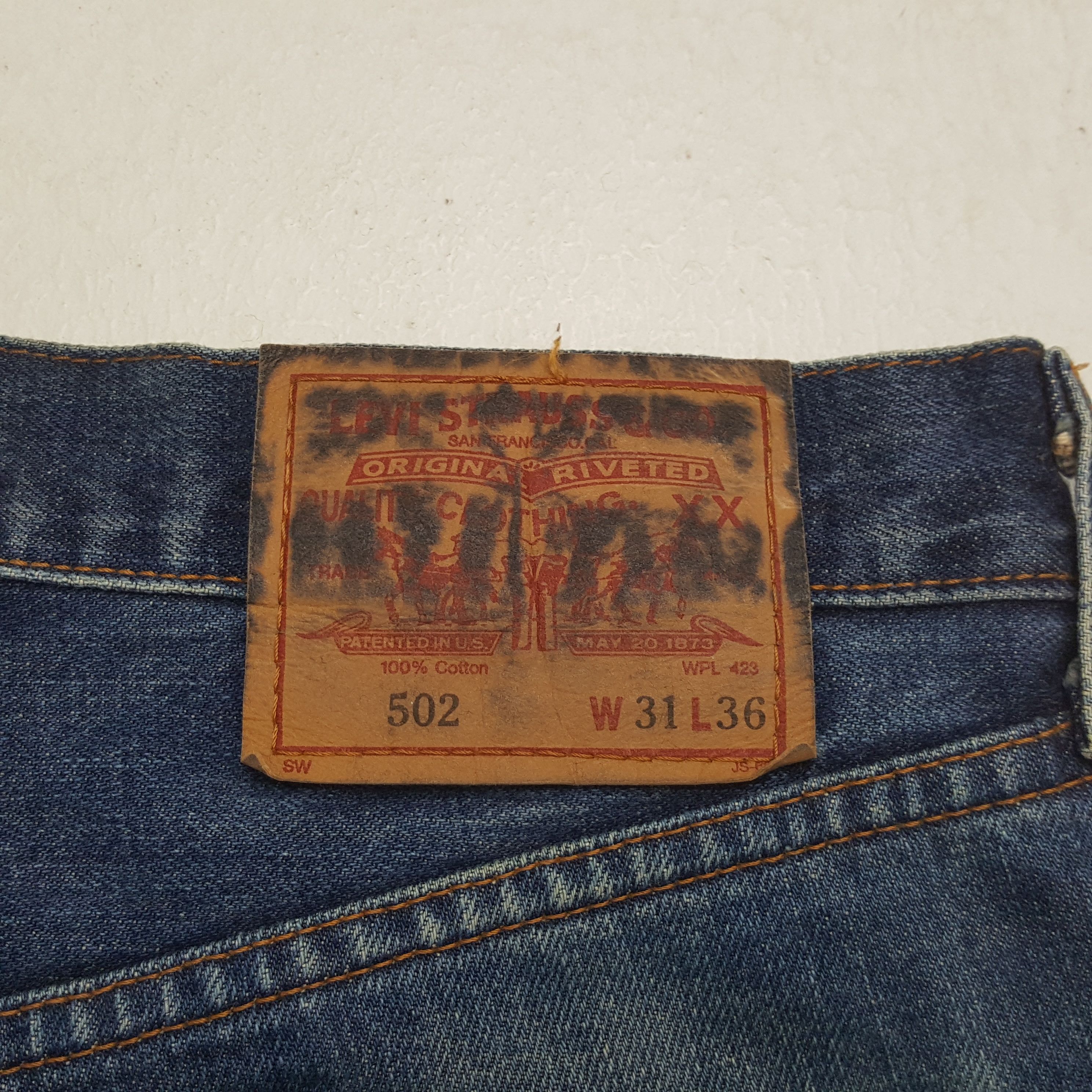 Levi's Levis 502 Big E Selvedge Streetwear Style Jeans RR13 Size US 29 - 17 Thumbnail