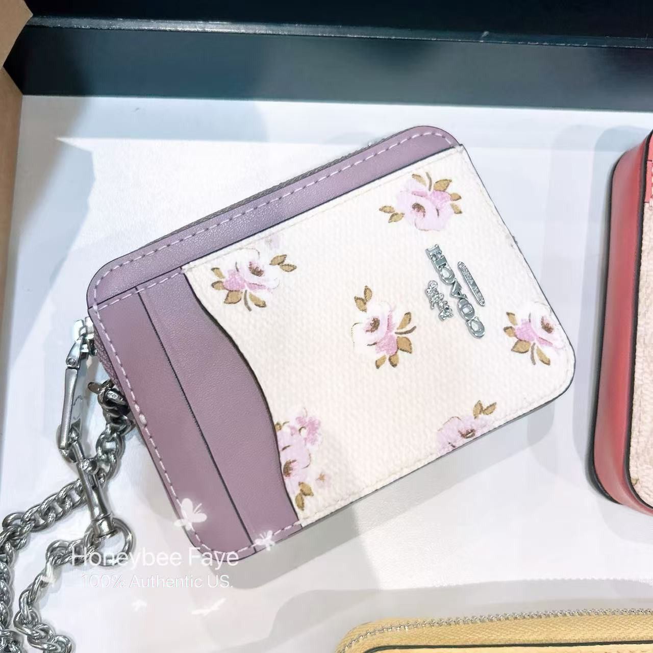 Coach Zip Card Case With Floral Print CAU43 | Grailed