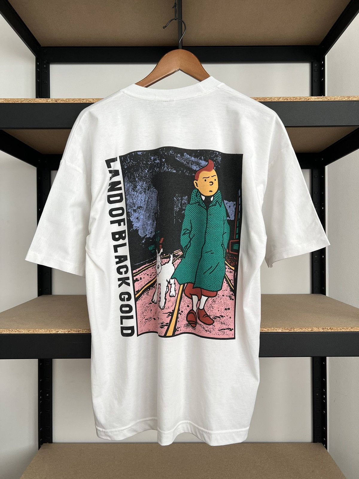 Cartoon Network Vintage 90s TinTin Land of Black Gold Comics Cartoon Tshirt Size US XL / EU 56 / 4 - 1 Thumbnail