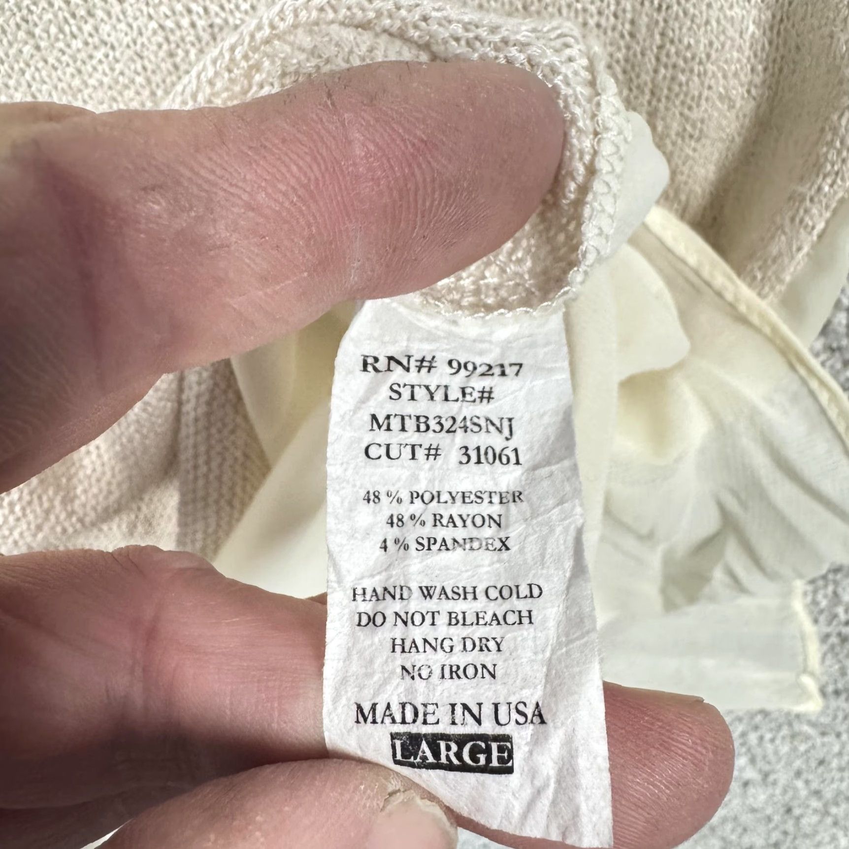 Vintage Moa Moa Blouse Shirt Womens Large Beige Crochet Cap Sleeve Scoop Neck Knit Lightweight Sheer Relaxed Vintage No Size L / US 10 / IT 46 - 5 Thumbnail