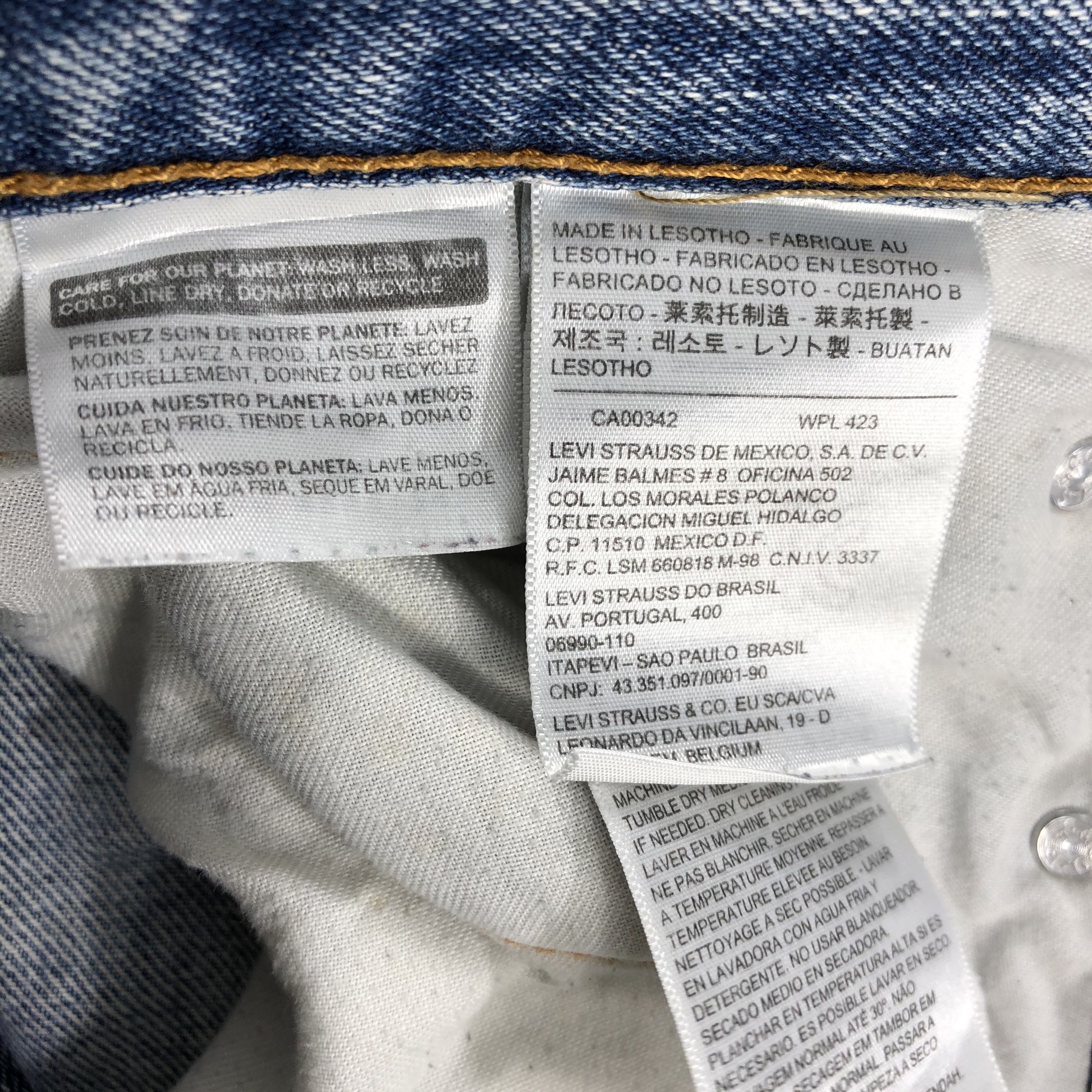 Levi's Vintage Levis 505 Jeans Stone Wash Distress Denim KJ468 Size US 33 - 9 Thumbnail