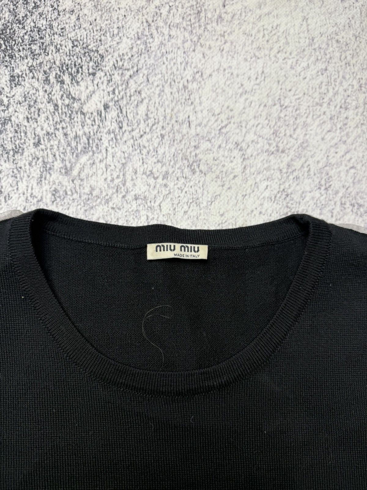 Miu Miu Miu Miu Black Knit Top – Made in Italy Size M / US 6-8 / IT 42-44 - 7 Thumbnail