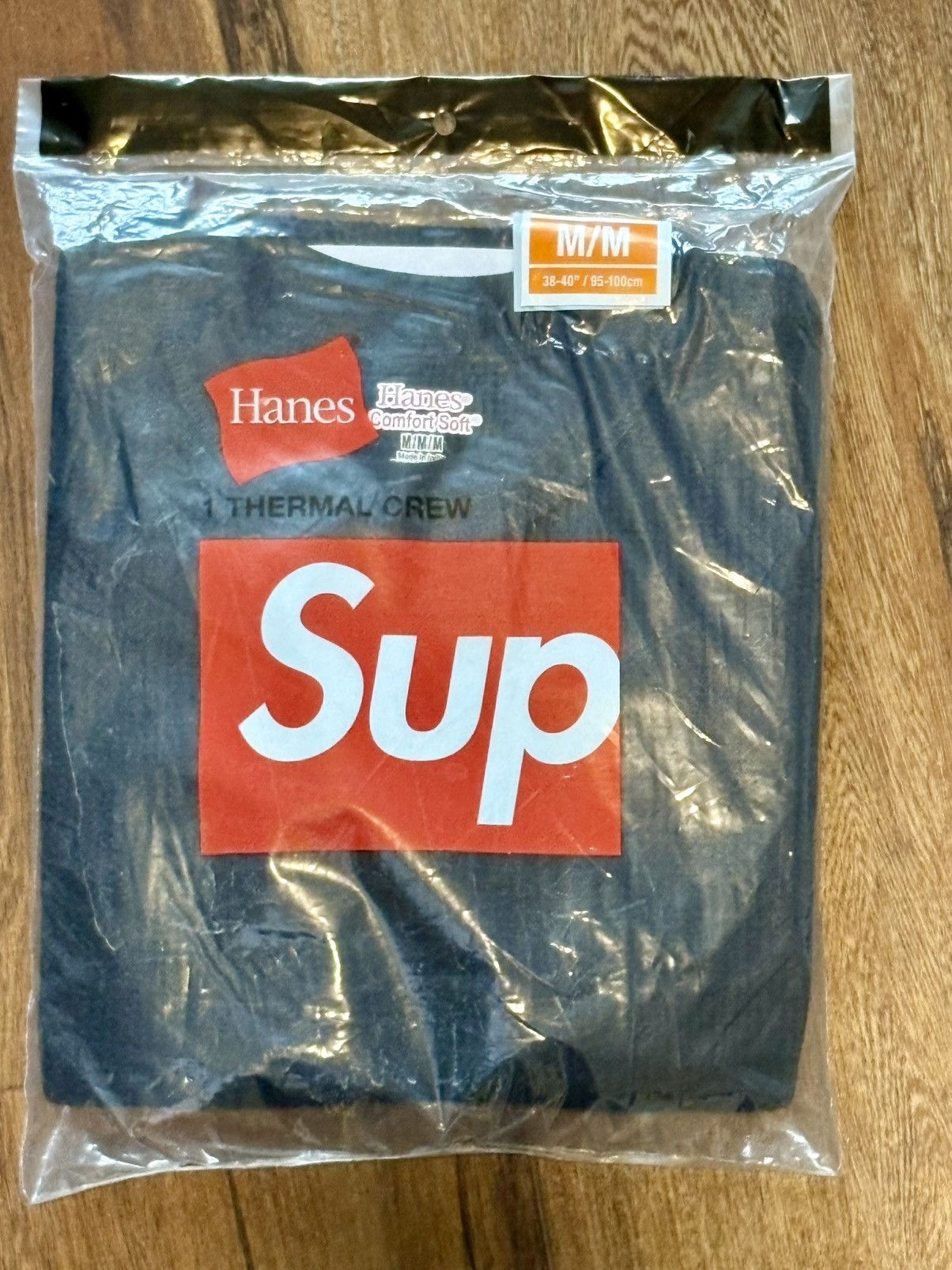 Hanes × Supreme Supreme Hanes Thermal Crewneck Black Brand New Size Medium Size US M / EU 48-50 / 2 - 6 Thumbnail