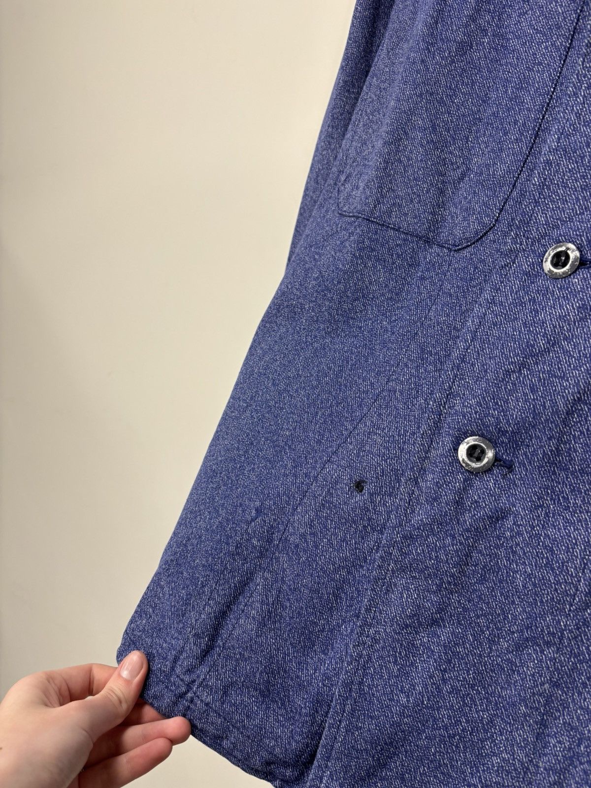 Other Vintage 1970s French Workwear Utility Jacket Blue Chore Coat Size US L / EU 52-54 / 3 - 8 Thumbnail