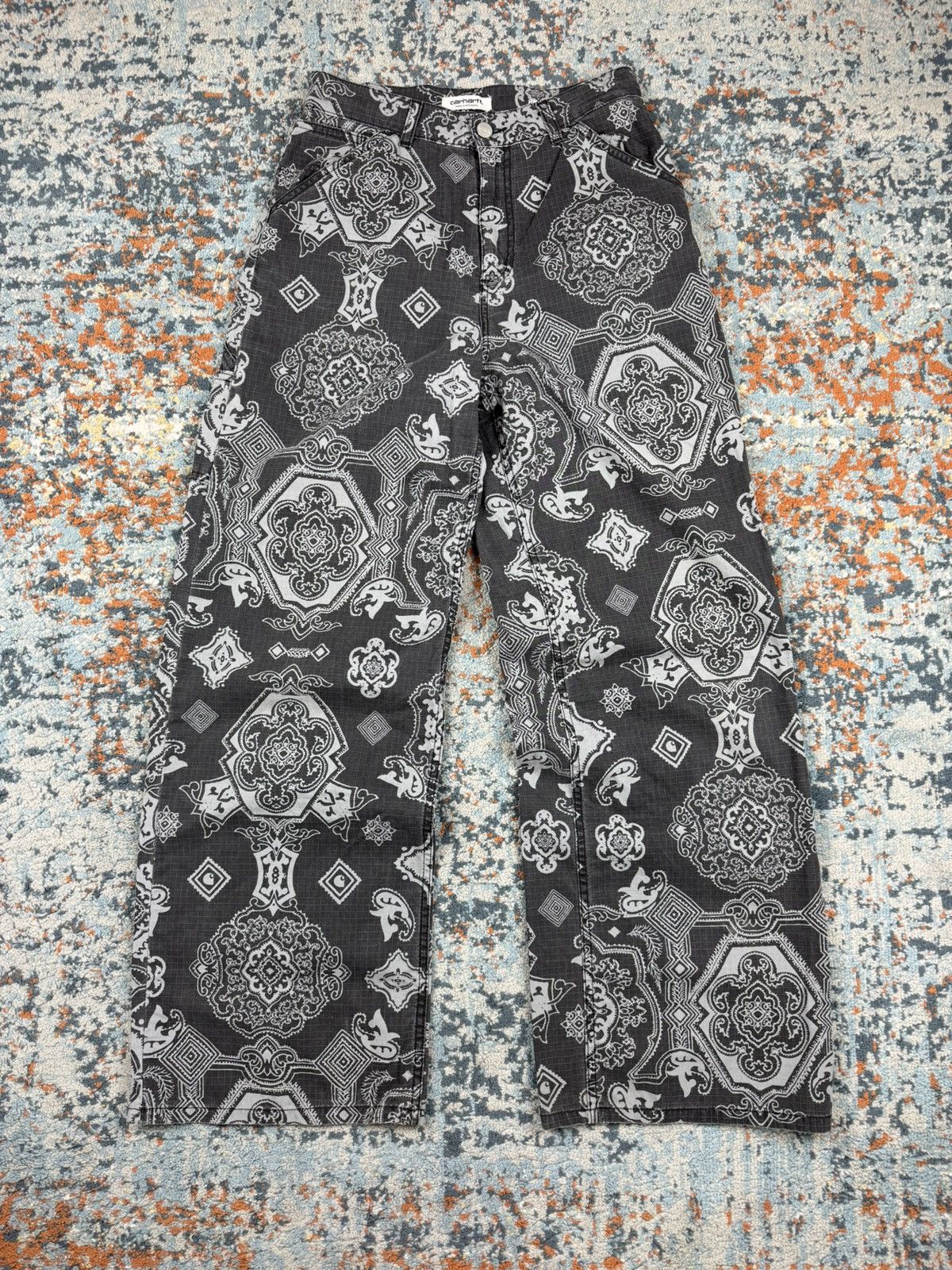 Carhartt Wip × Vintage Rare Vintage y2k Carhartt WIP baggy paisley bandana pants Size US 28 / EU 44 - 2 Thumbnail