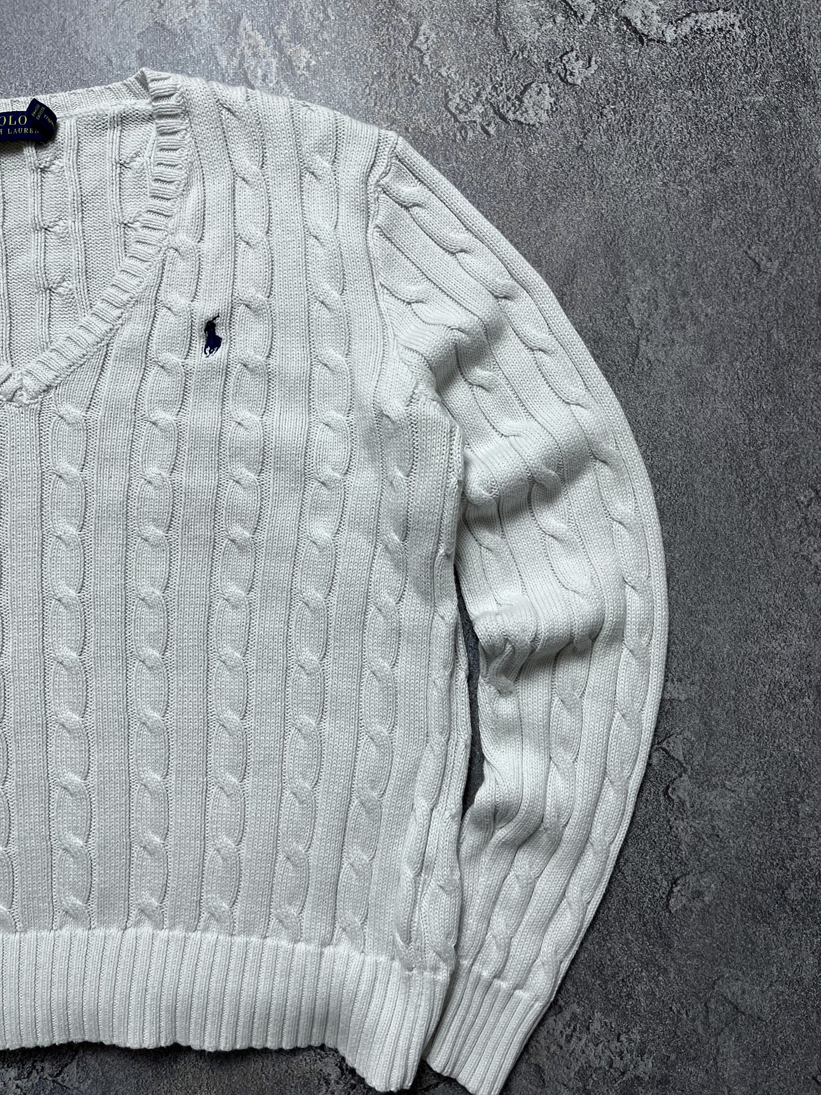 Polo Ralph Lauren Vintage Sweater Cable Knit Polo Ralph Lauren Big Pony Size US M / EU 48-50 / 2 - 2 Thumbnail