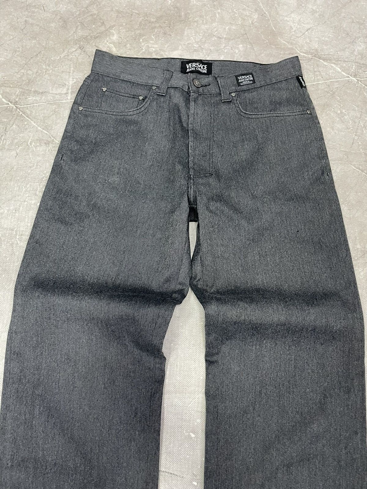 Versace Jeans Couture Versace Jeans Couture Straight Fit Vintage Gray Denim Size US 34 / EU 50 - 2 Thumbnail