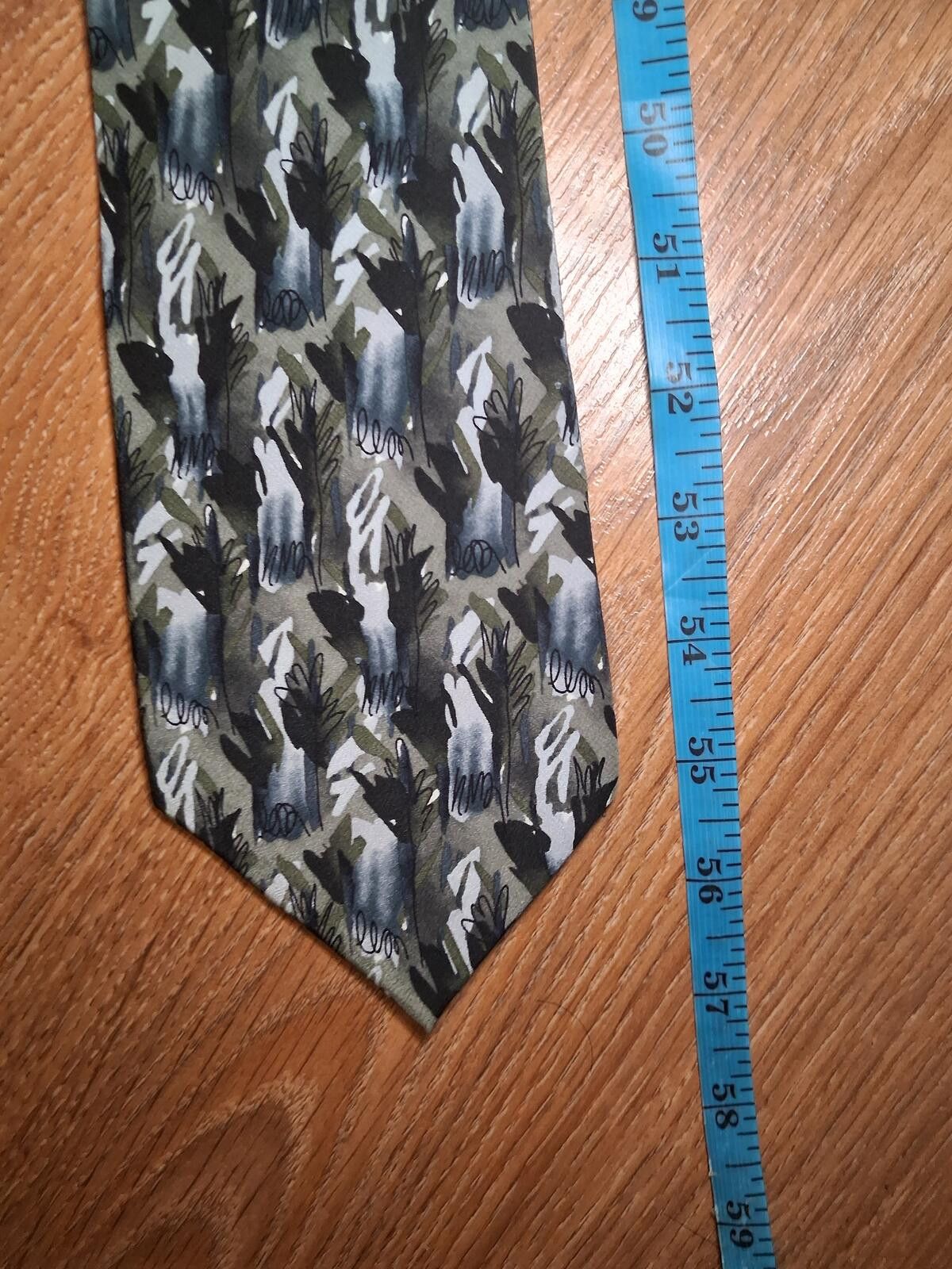 Other VINTAGE 1996 Jerry Garcia Silk Tie Green Gray Art Wide Size ONE SIZE - 7 Thumbnail