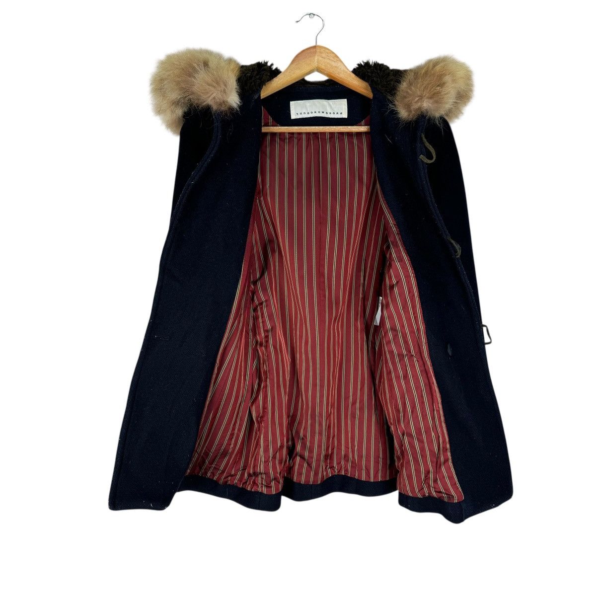 Issey Miyake 🌟SUNAO KUWAHARA ISSEY MIYAKE FUR HOODIE DUFFLE JACKET Size US S / EU 44-46 / 1 - 8 Thumbnail