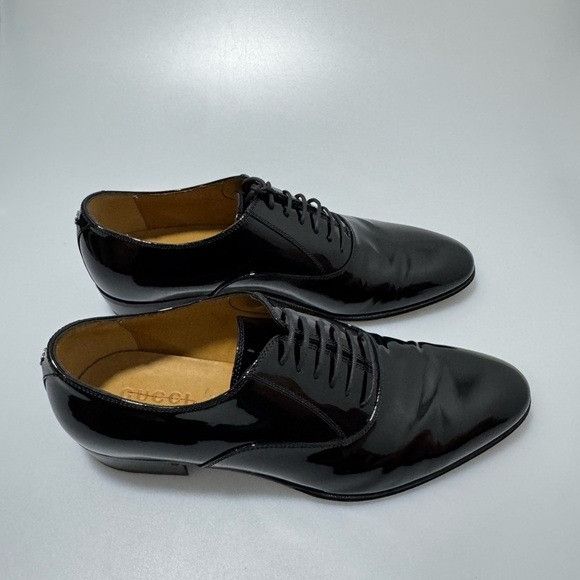 Gucci Gucci Worsh GG Patent leather Lace-Up Shoes Black Men’s Size Size US 8 / EU 41 - 8 Thumbnail