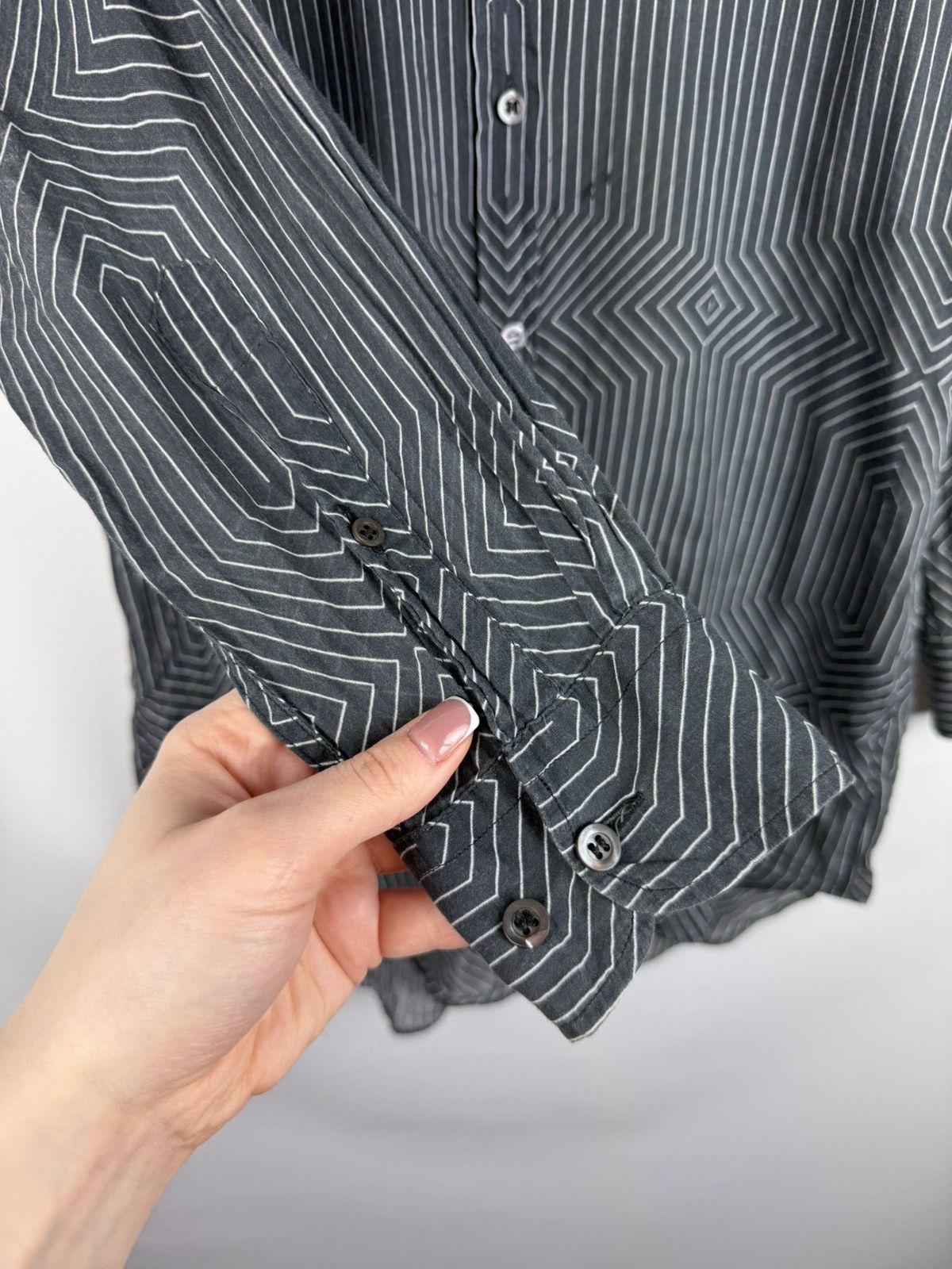 Dries Van Noten Dries Van Noten Geometric Patter Long Sleeve Shirt Dress Size XS / US 0-2 / IT 36-38 - 11 Thumbnail