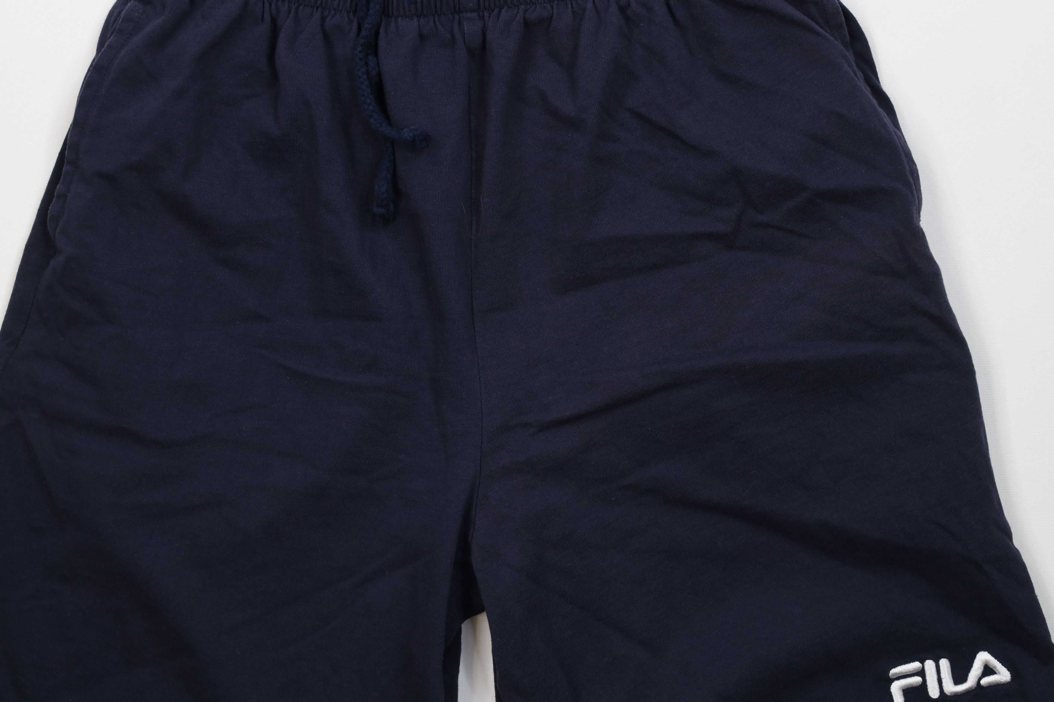 Fila Vintage 90s FILA Spell Above Knee Shorts Navy Blue Cotton Size US 34 / EU 50 - 3 Thumbnail
