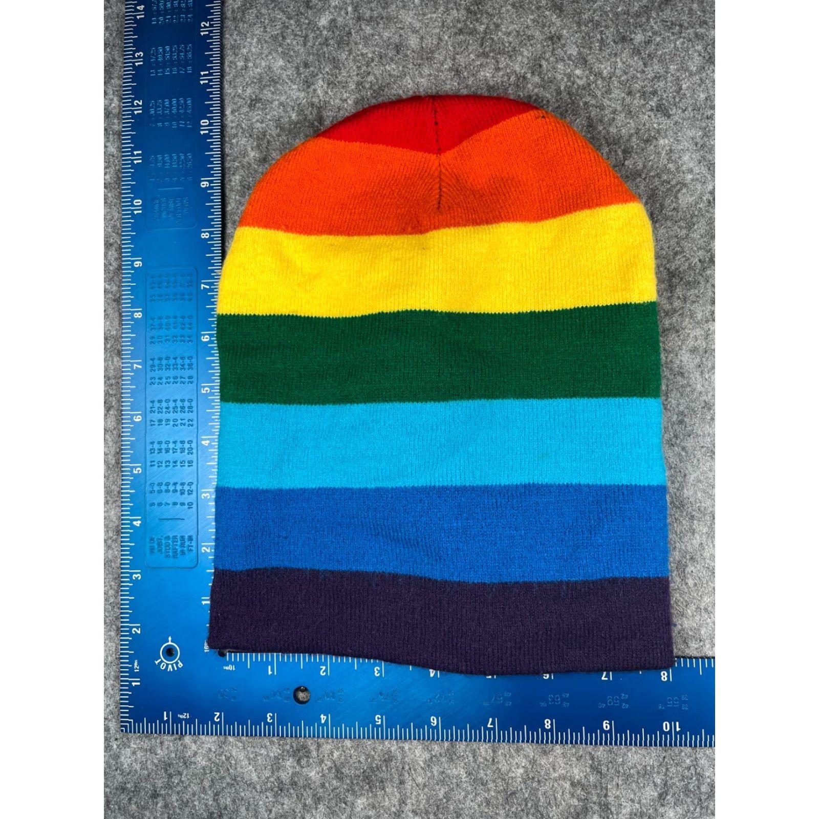 Rainbow Unbranded Pride Rainbow Beanie Toque Adult One Size Multicolor Knit 100% Acrylic Beanie Outdoor Ski Size ONE SIZE - 3 Thumbnail