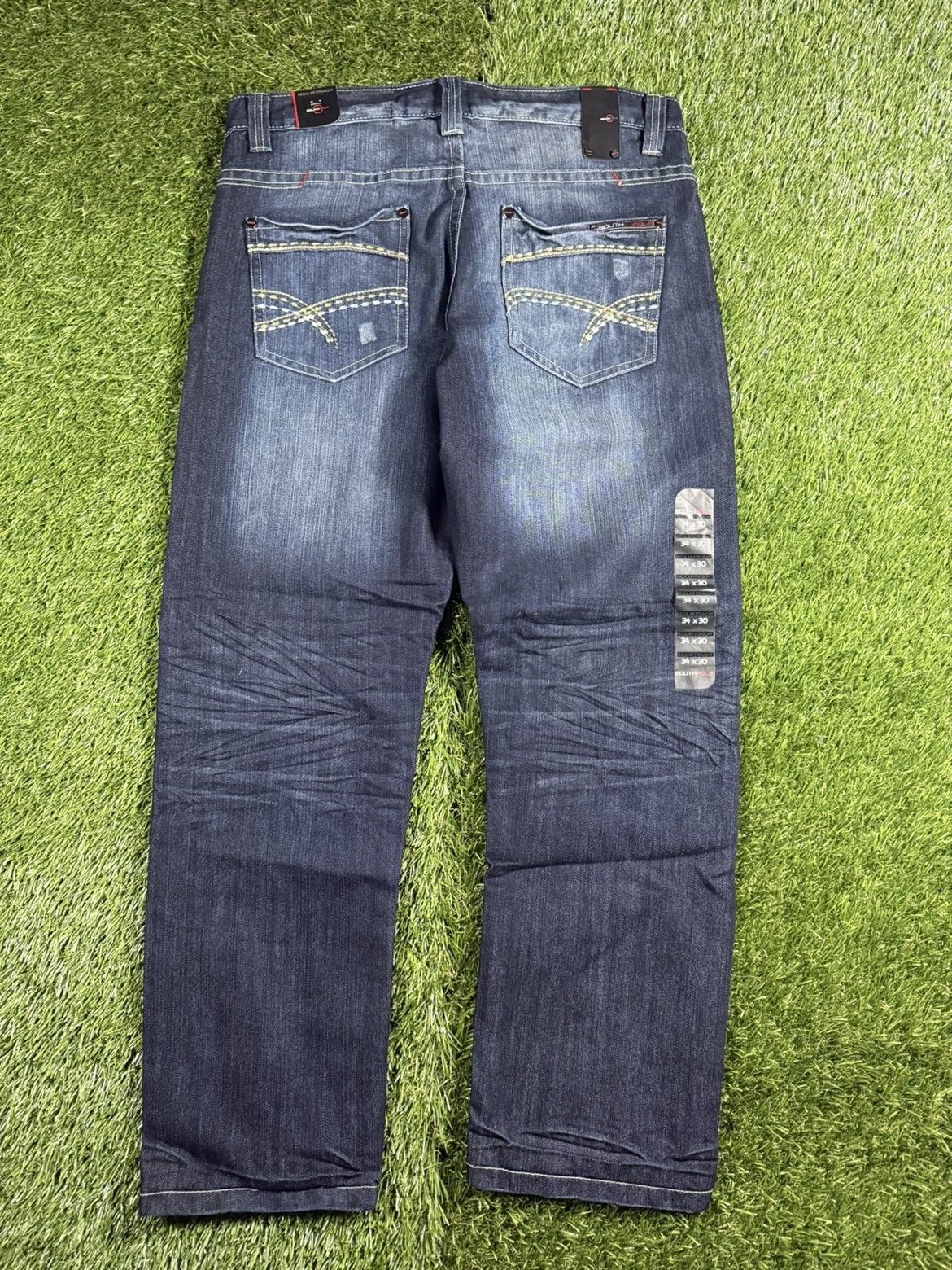 Southpole Vintage Y2K Baggy South Pole Distressed Denim Grunge Jeans Size US 34 / EU 50 - 3 Thumbnail