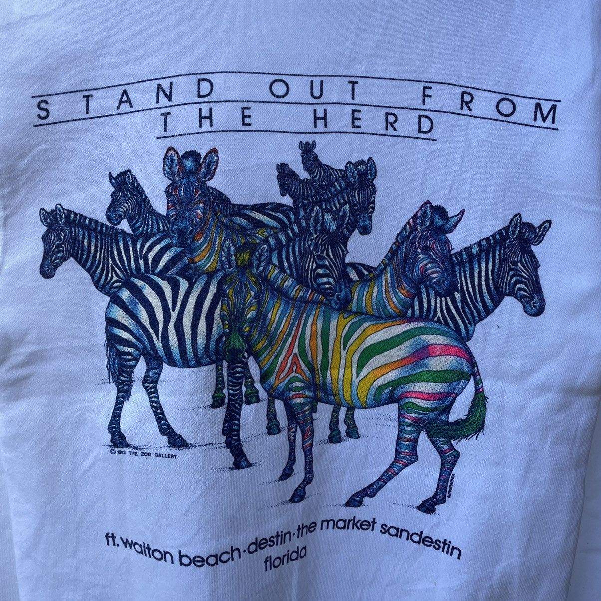 Fruit Of The Loom × Habitat × Vintage 🔥Vintage 1983 The Zoo Gallery Zebra Habitat Sweatshirts Size US XS / EU 42 / 0 - 3 Thumbnail