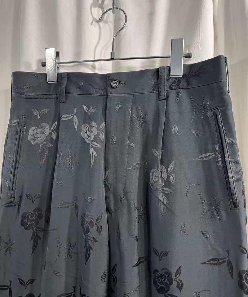 Yohji Yamamoto Yohji Yamamoto Pour Homme AW97 Jacquard Flower Trousers Size US 32 / EU 48 - 3 Thumbnail