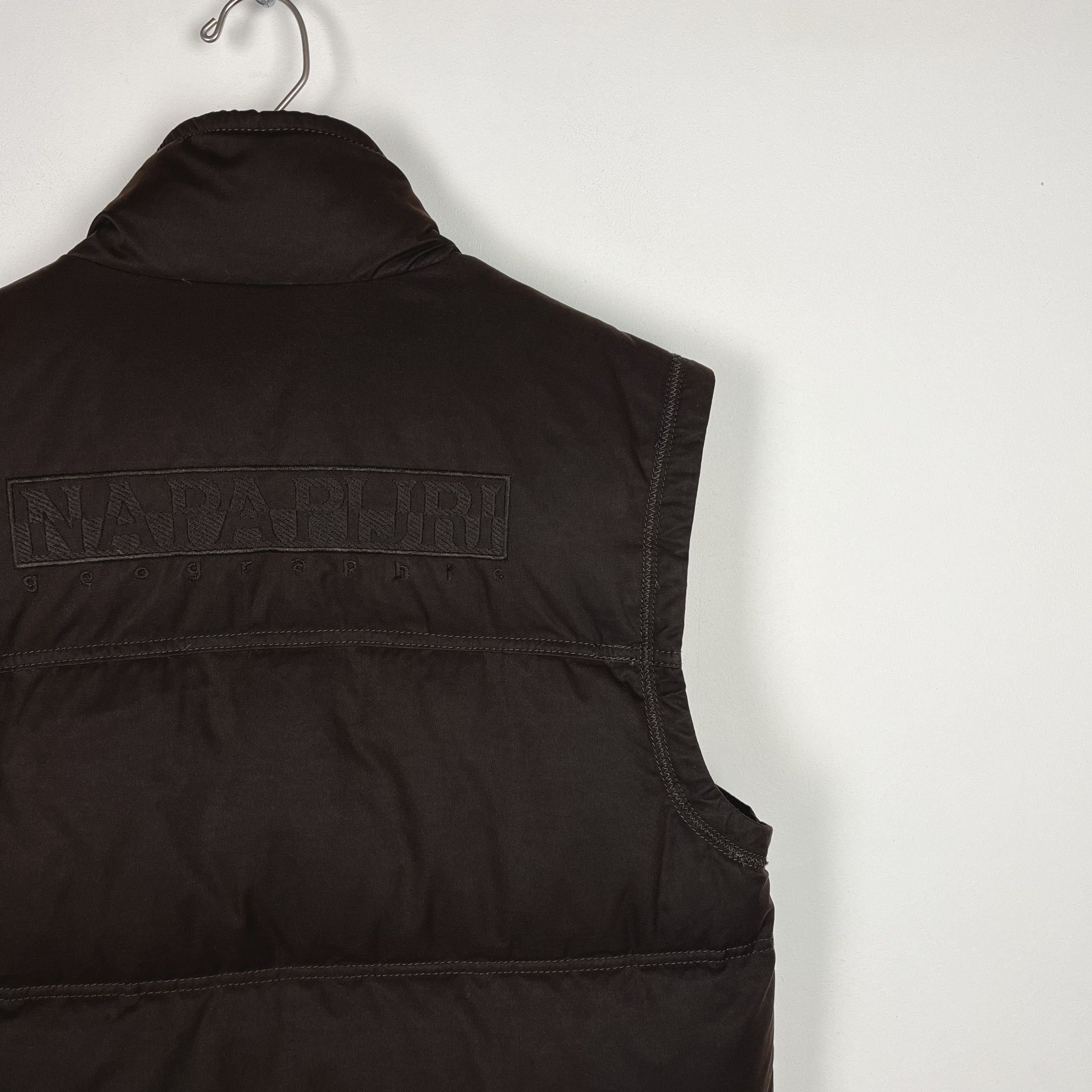 Napapijri Vintage Napapijri Brown Full Zip Down Gilet Jacket Size US M / EU 48-50 / 2 - 15 Thumbnail