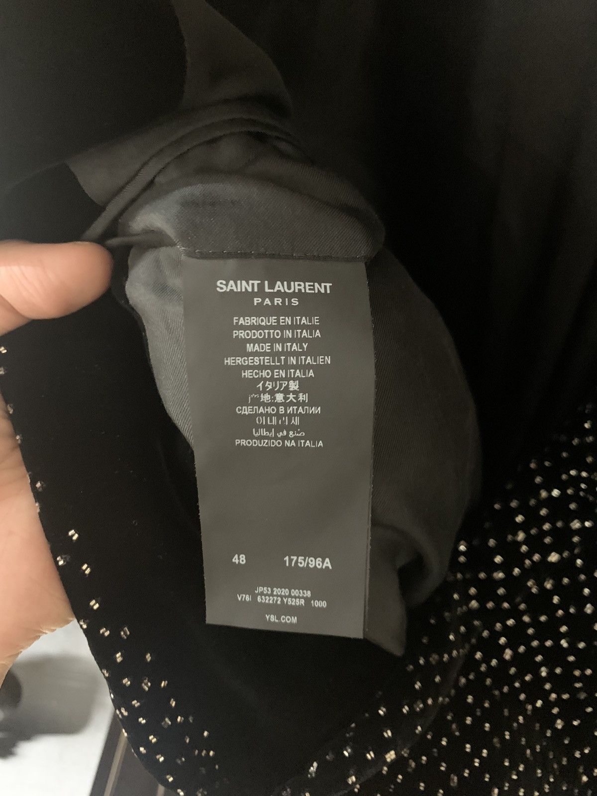 Saint Laurent Paris Saint Laurent 2020FW Stud- Embellished blazer Size US M / EU 48-50 / 2 - 7 Thumbnail