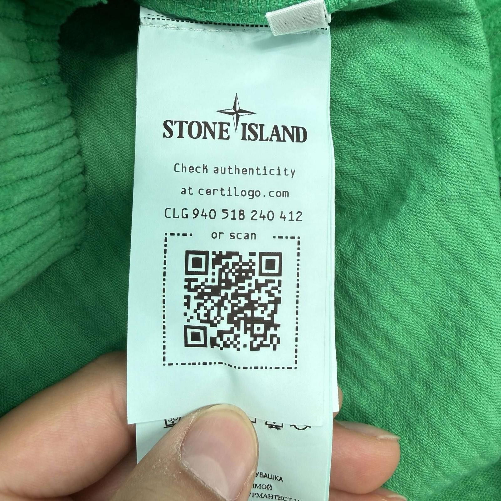 Stone Island Stone Island Micro Green Corduroy Button Up Size US S / EU 44-46 / 1 - 5 Thumbnail