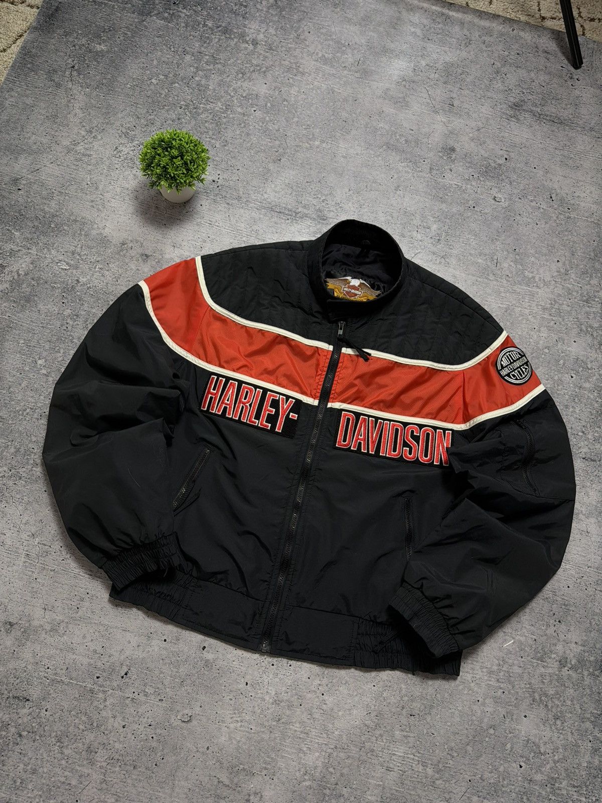 Harley Davidson Harley Davidson Motorcycle Racing Nylon Y2K VTG Jacket Size US XL / EU 56 / 4 - 3 Thumbnail