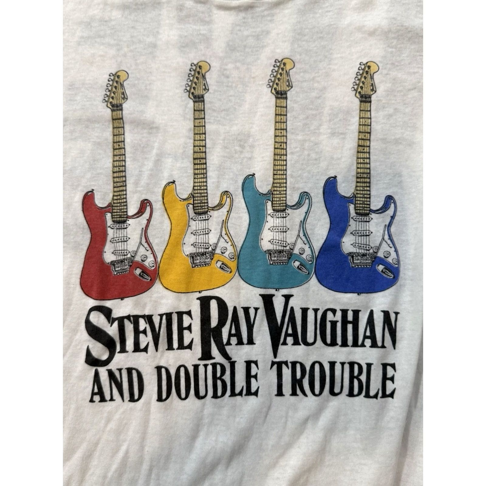 Olive VINTAGE Stevie Ray Vaughn Live Alive Shirt M/L Unisex Adults Shirt White 90s Antone Austin Texas Grand Illusion Mens Womens Boys Girls Size US M / EU 48-50 / 2 - 3 Thumbnail