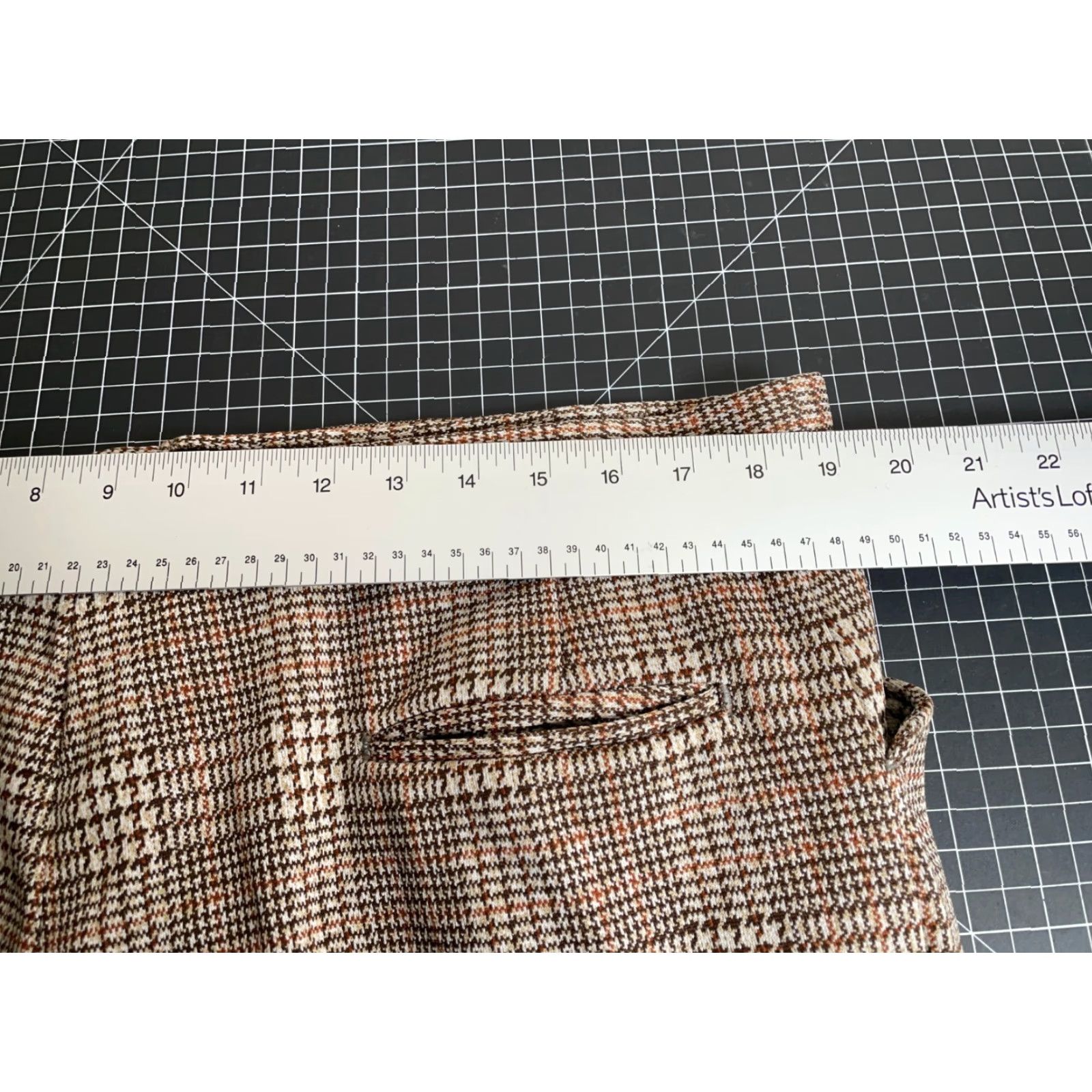 Haggar VTG Haggar Wool Bootcut Trousers Men's 38 x 31 Brown Houndstooth Check Pants Dress Pants Regular Fall Winter Vintage Men’s Boots? Size US 38 / EU 54 - 5 Thumbnail