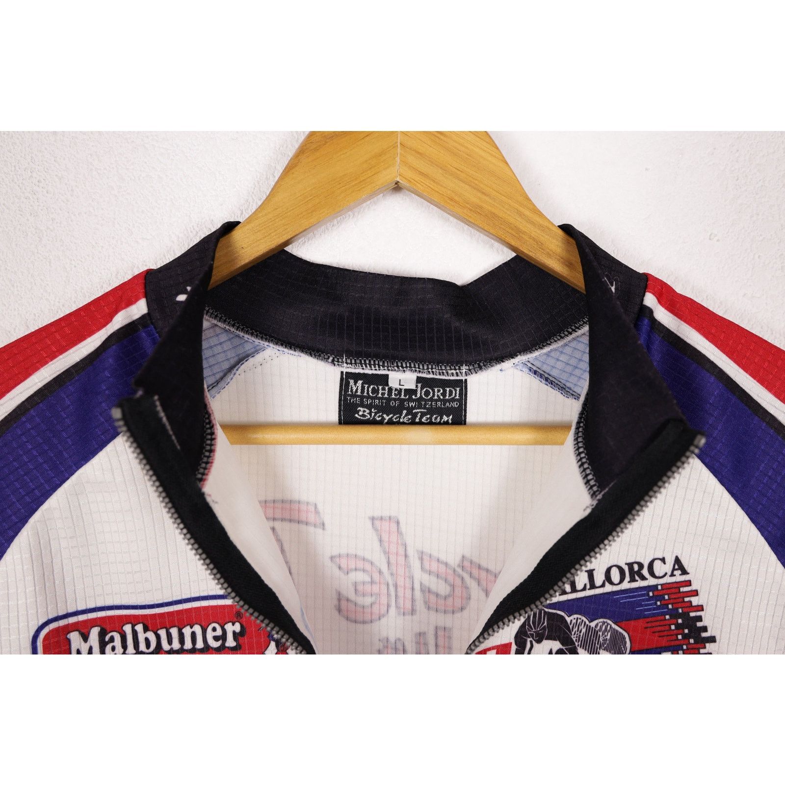 Vintage Vintage Michel Jordi Swiss Mallorca Cycle Jersey Tee 90s Size US L / EU 52-54 / 3 - 4 Thumbnail