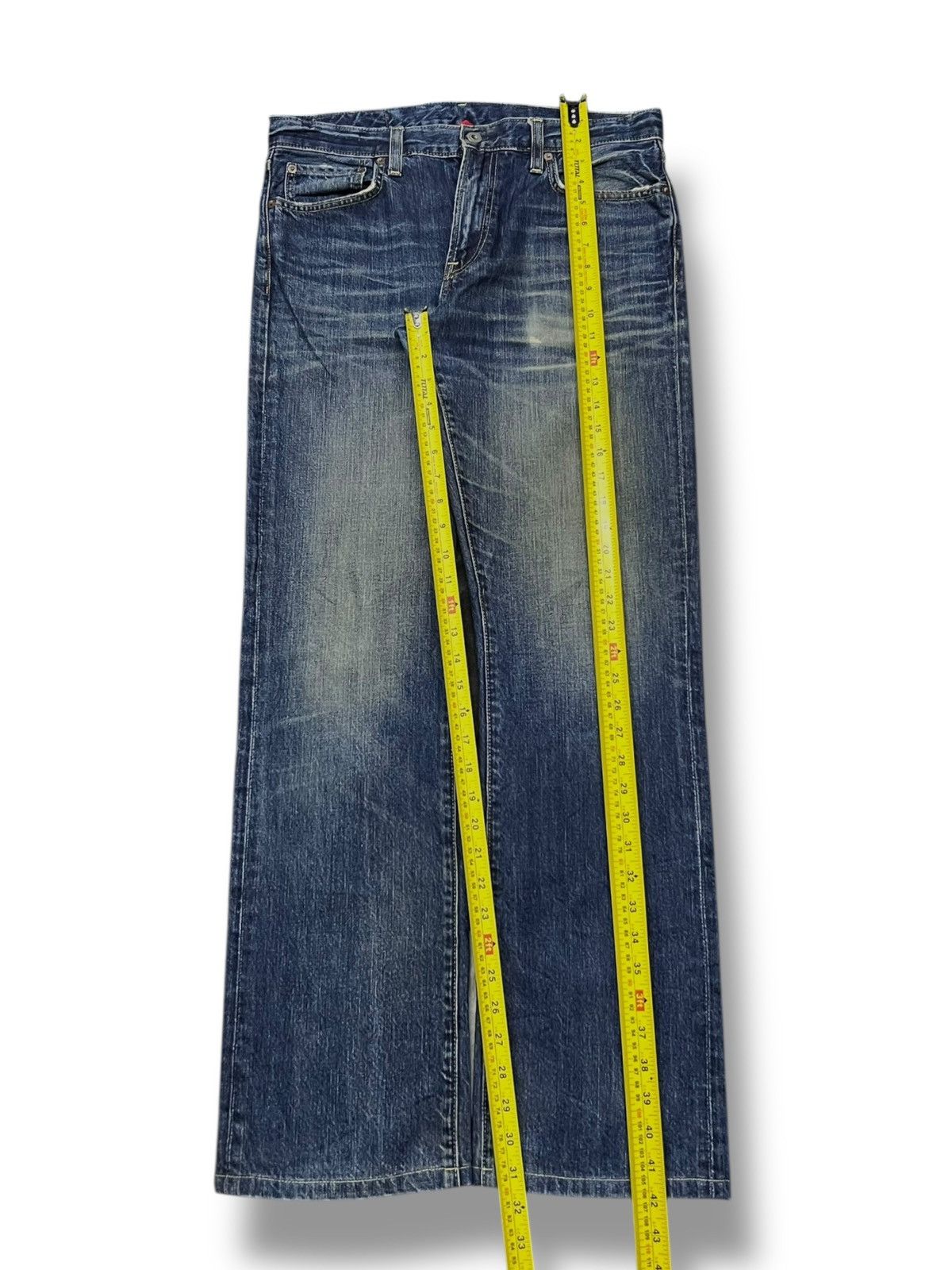 Uniqlo Vintage Uniqlo UJ S002 Japan - Faded Wash, Distressed Denim Size US 34 / EU 50 - 13 Thumbnail