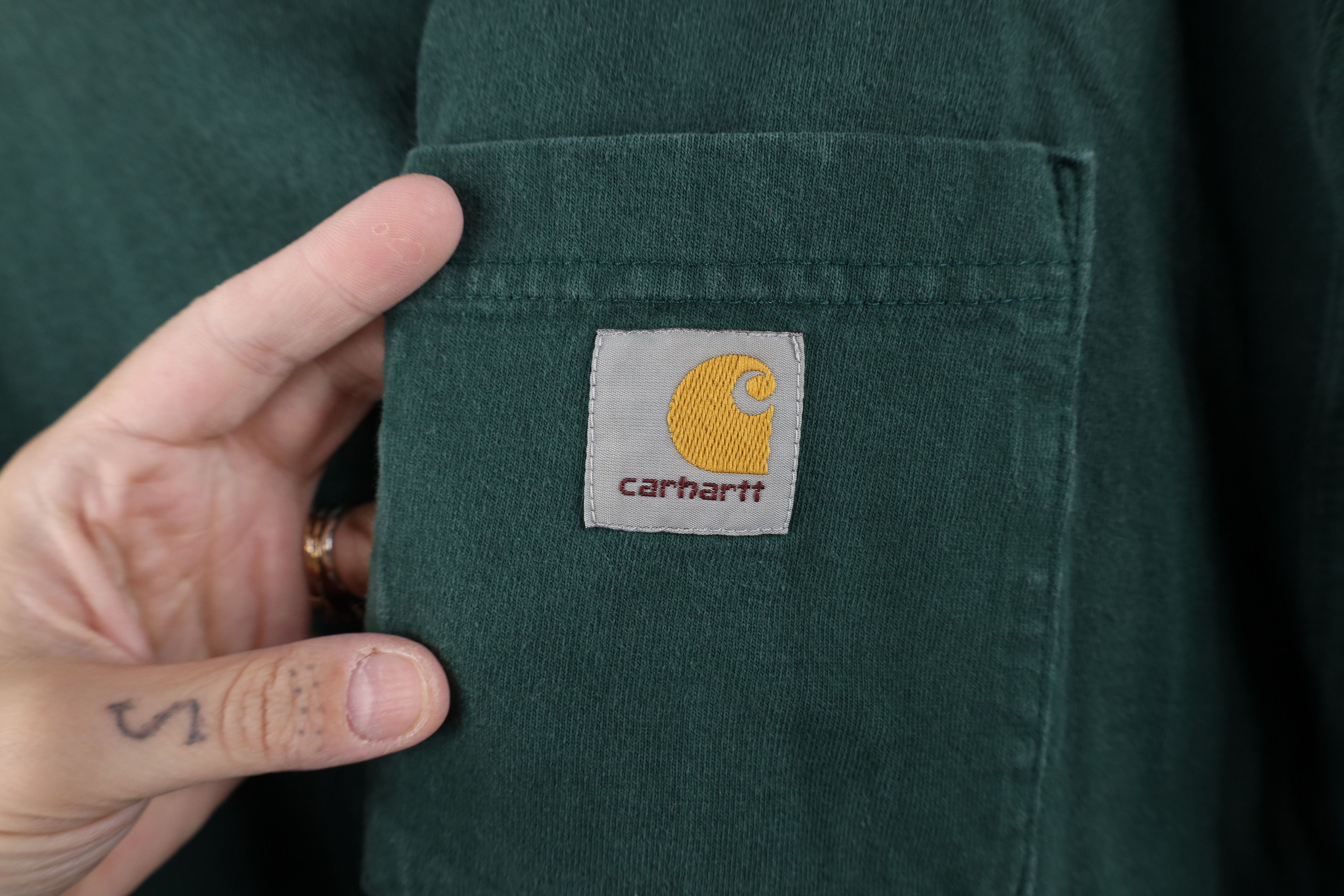 Carhartt Vintage Y2K Carhartt Spell Long Sleeve T-Shirt Green Cotton Size US L / EU 52-54 / 3 - 4 Thumbnail