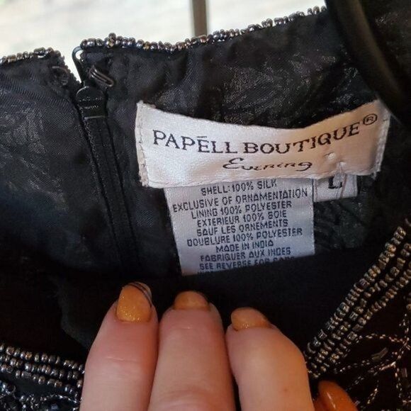 Adrianna Papell Adrianna Papell Boutique Evening Embellished 100% Silk Top & Size XL / US 12-14 / IT 48-50 - 3 Thumbnail