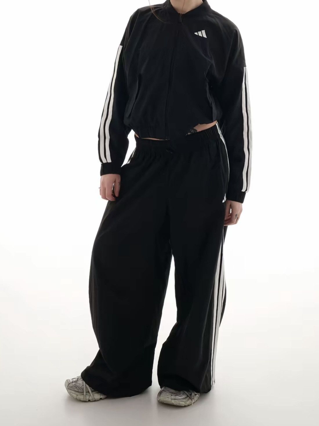 Adidas × Designer Adidas Balenciaga Style baggy Track Pants Hype