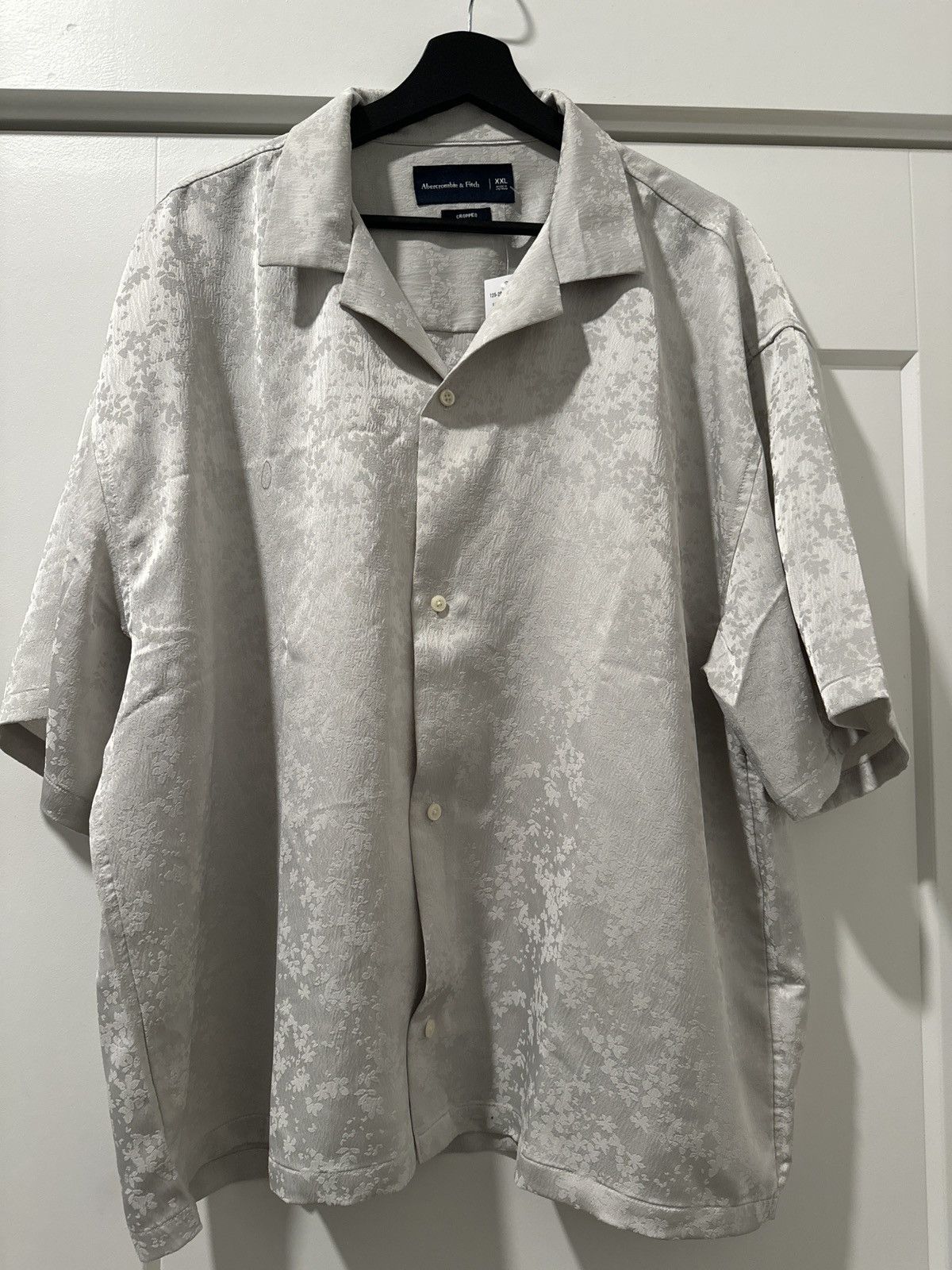 Abercrombie & Fitch Camp Collar Cropped Jacquard Shirt Size US XXL / EU 58 / 5 - 5 Thumbnail