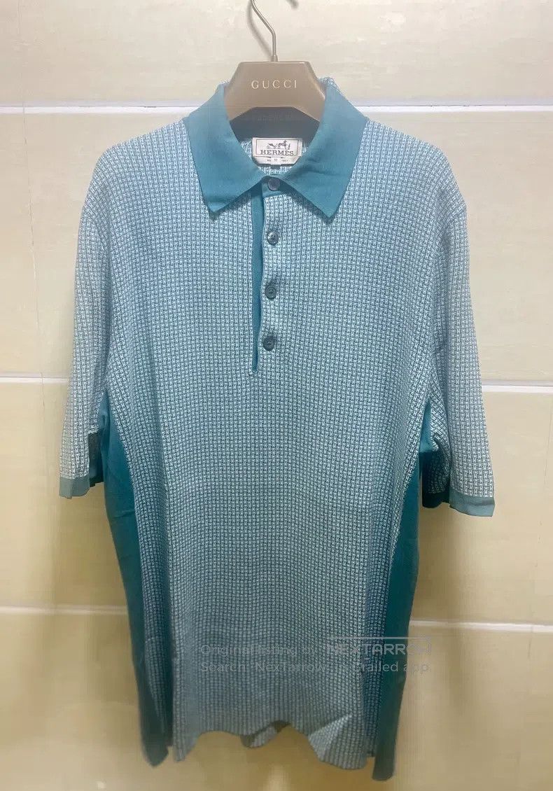 Hermes Hermes Full Print H Knit Short Sleeve Polo Shirt/T-Shirt Size US M / EU 48-50 / 2 - 1 Thumbnail