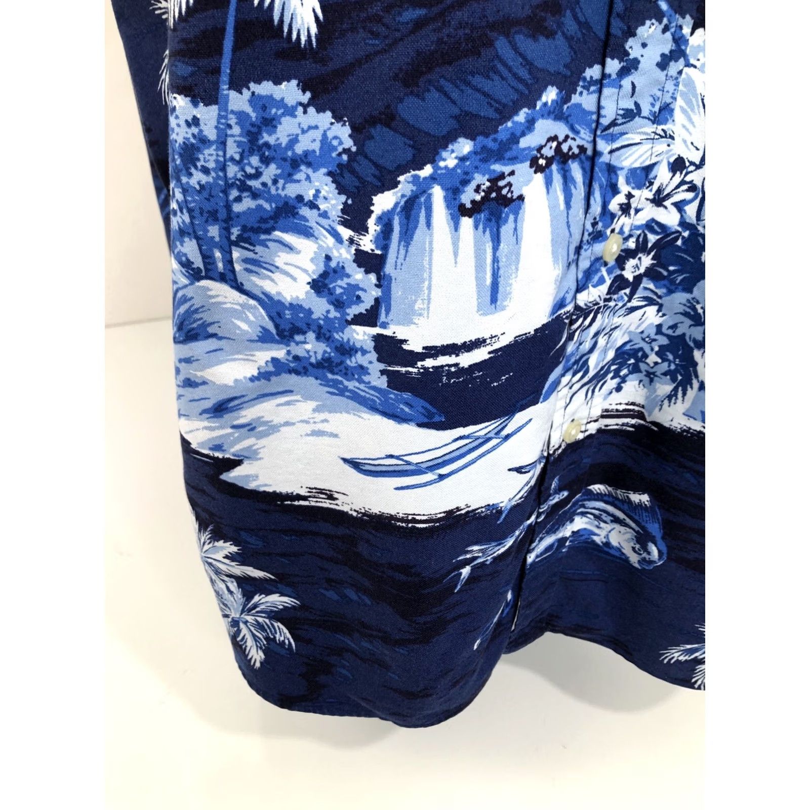 Ralph Lauren RALPH LAUREN Shirt XL Aloha Hawaiian Flying Fish Beach Theme Blue Men Size US XL / EU 56 / 4 - 4 Thumbnail