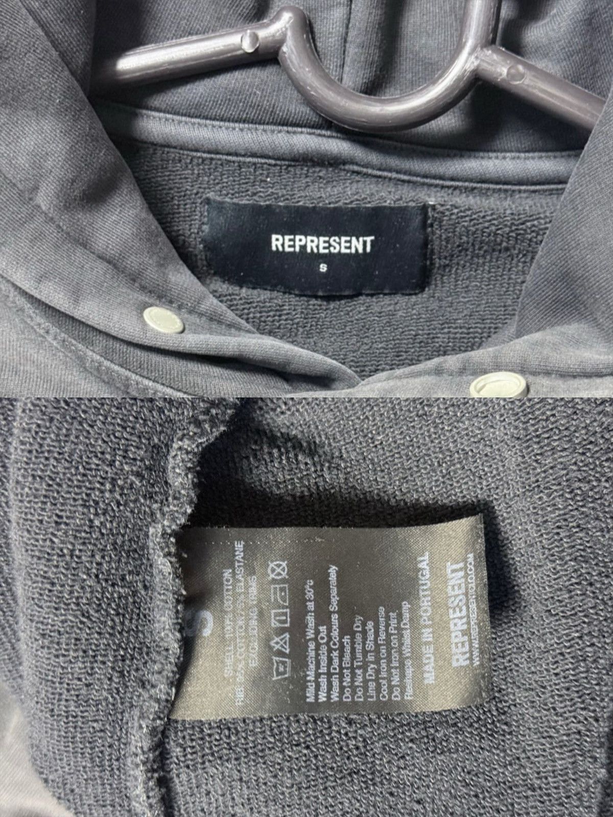 Represent Clo. REPRESENT Shark Jaws Hoodie Vintage Grey Size US S / EU 44-46 / 1 - 4 Thumbnail