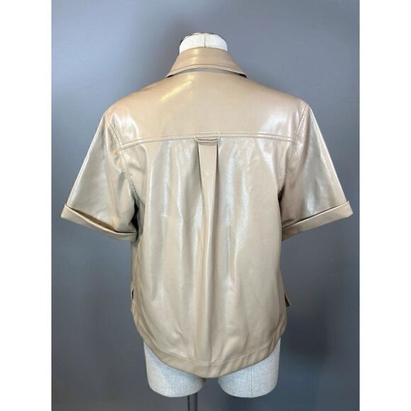 Jonathan Simkhai Jonathan Simkhai NEW Joselin Faux Leather Jacket in Tan Size Size M / US 6-8 / IT 42-44 - 5 Thumbnail