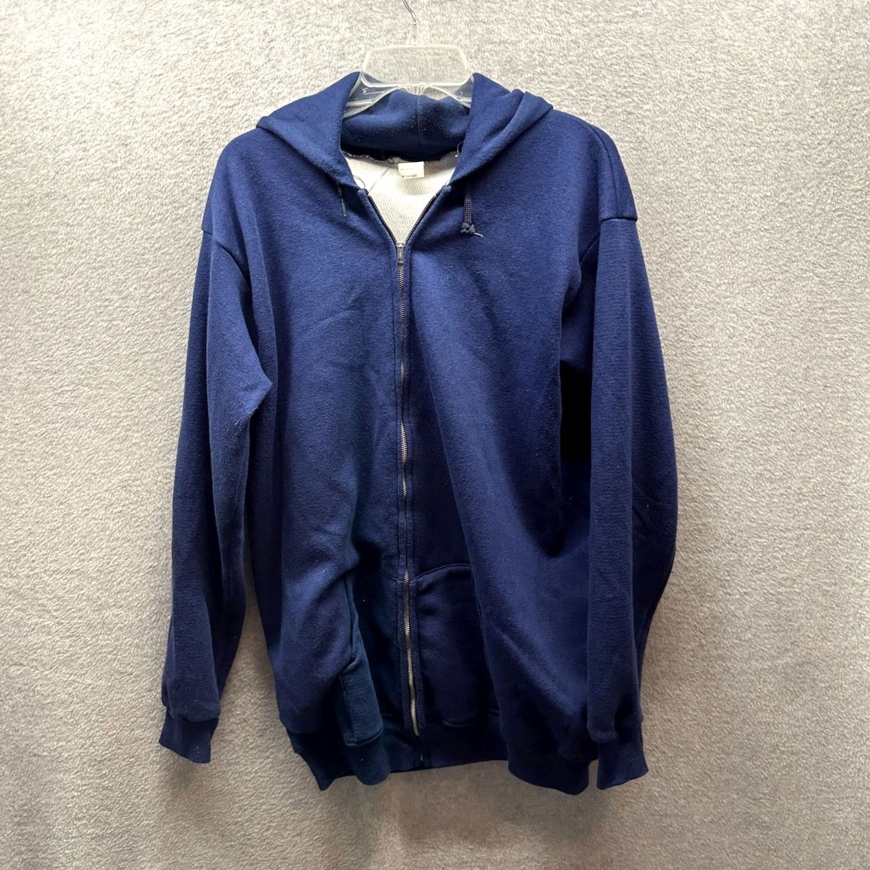 Vintage VINTAGE Grandparent Hoodie Adult Medium Blue Full Zip Thermal Mens Sweater 70s Hoodie Size US M / EU 48-50 / 2 - 4 Thumbnail