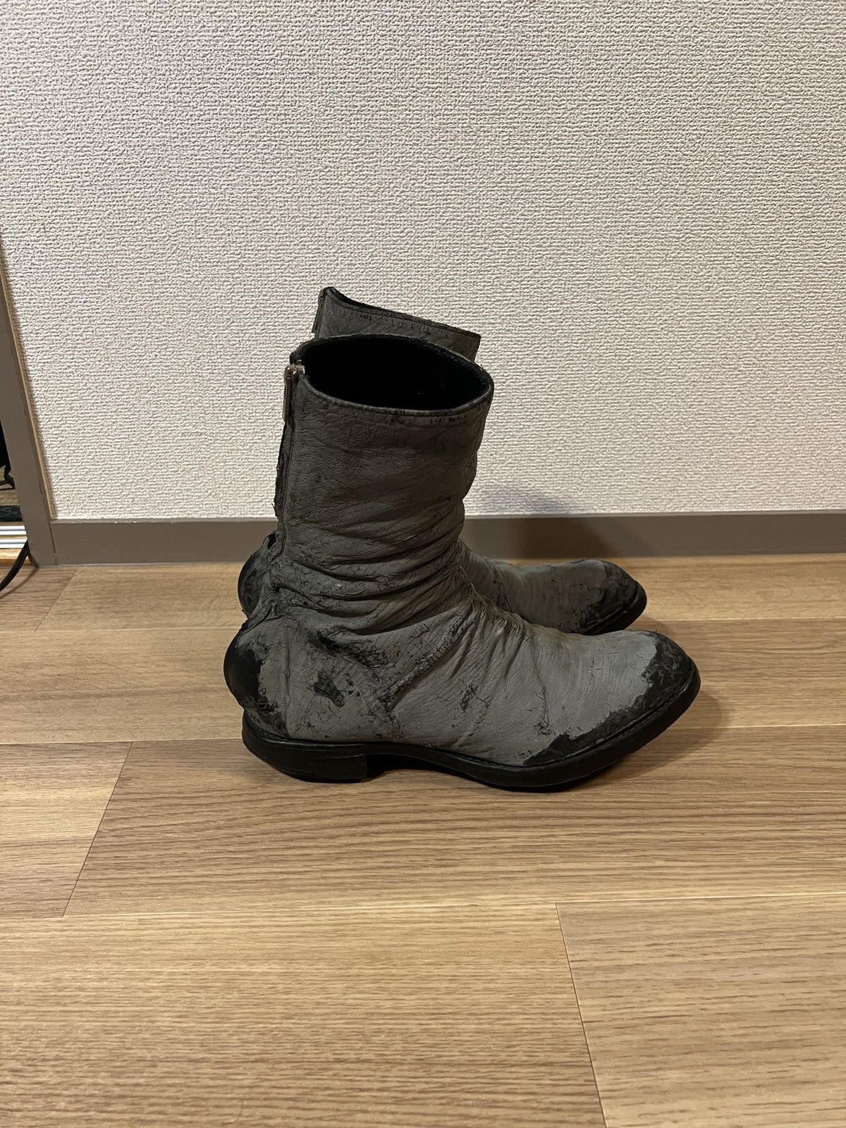 Carol Christian Poell XDERMA Spur-Biter Crimp Front Boot Size US 9 / EU 42 - 1 Thumbnail
