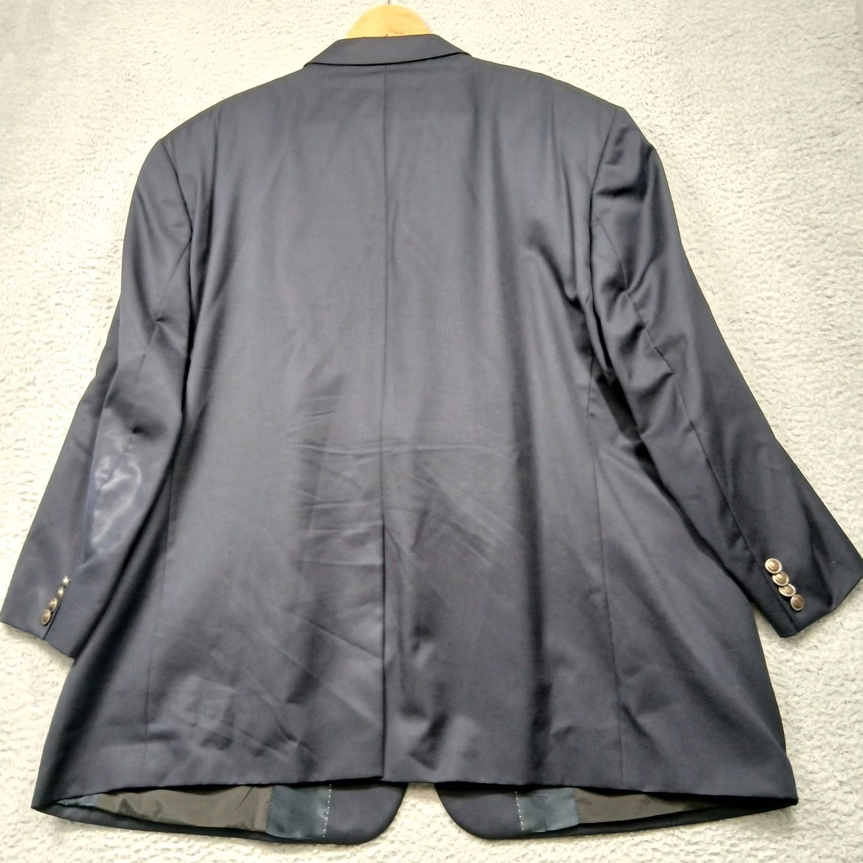 Jack Victor Jack Victor Blazer Big & Tall 52R Navy Wool Button Size 52R - 3 Thumbnail