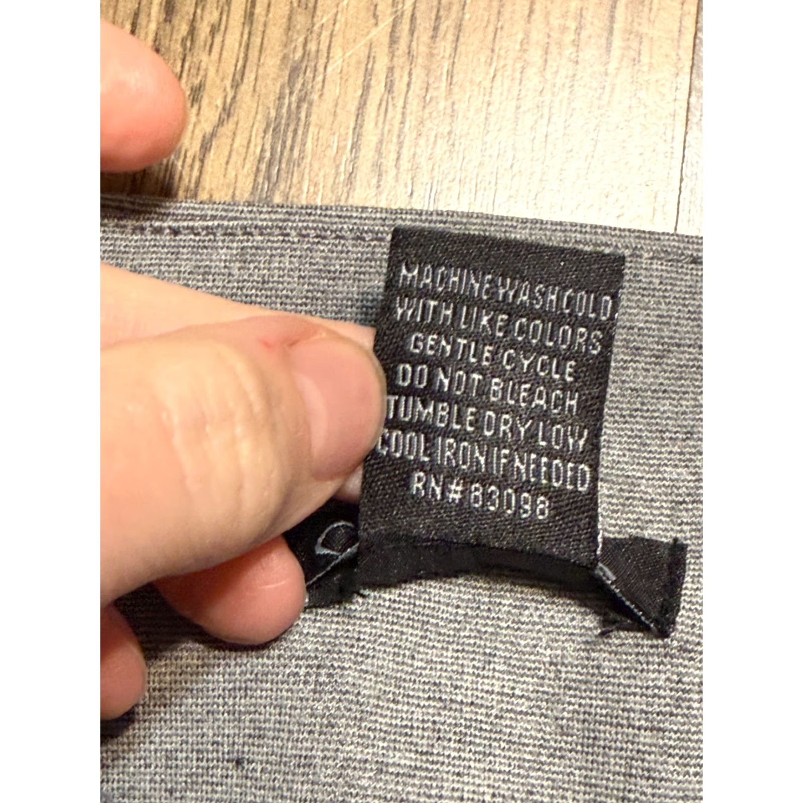Vintage Ci Sono Pants Women Large Pull On Leggings Solid Gray Black Size 36" / US 14 / IT 50 - 5 Thumbnail