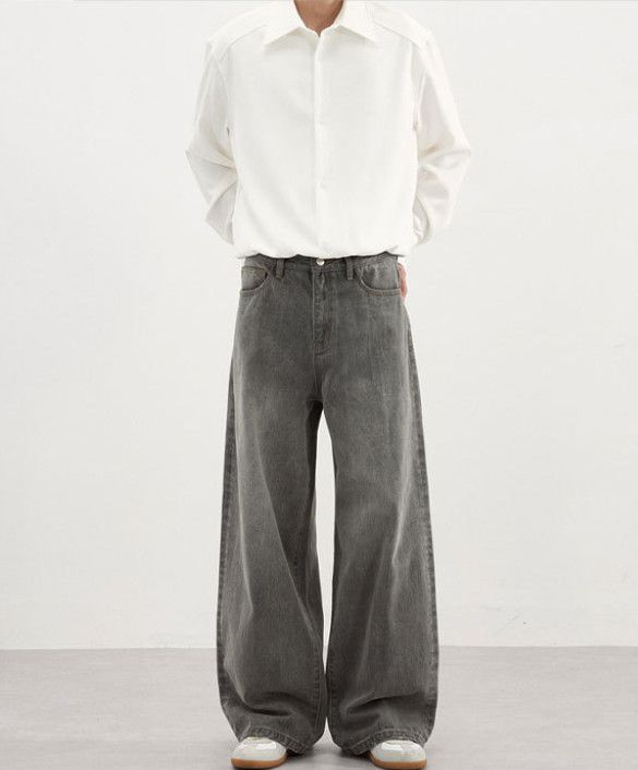 Japanese Brand American high street washed wide-leg casual baggy jeans Size US 32 / EU 48 - 2 Thumbnail