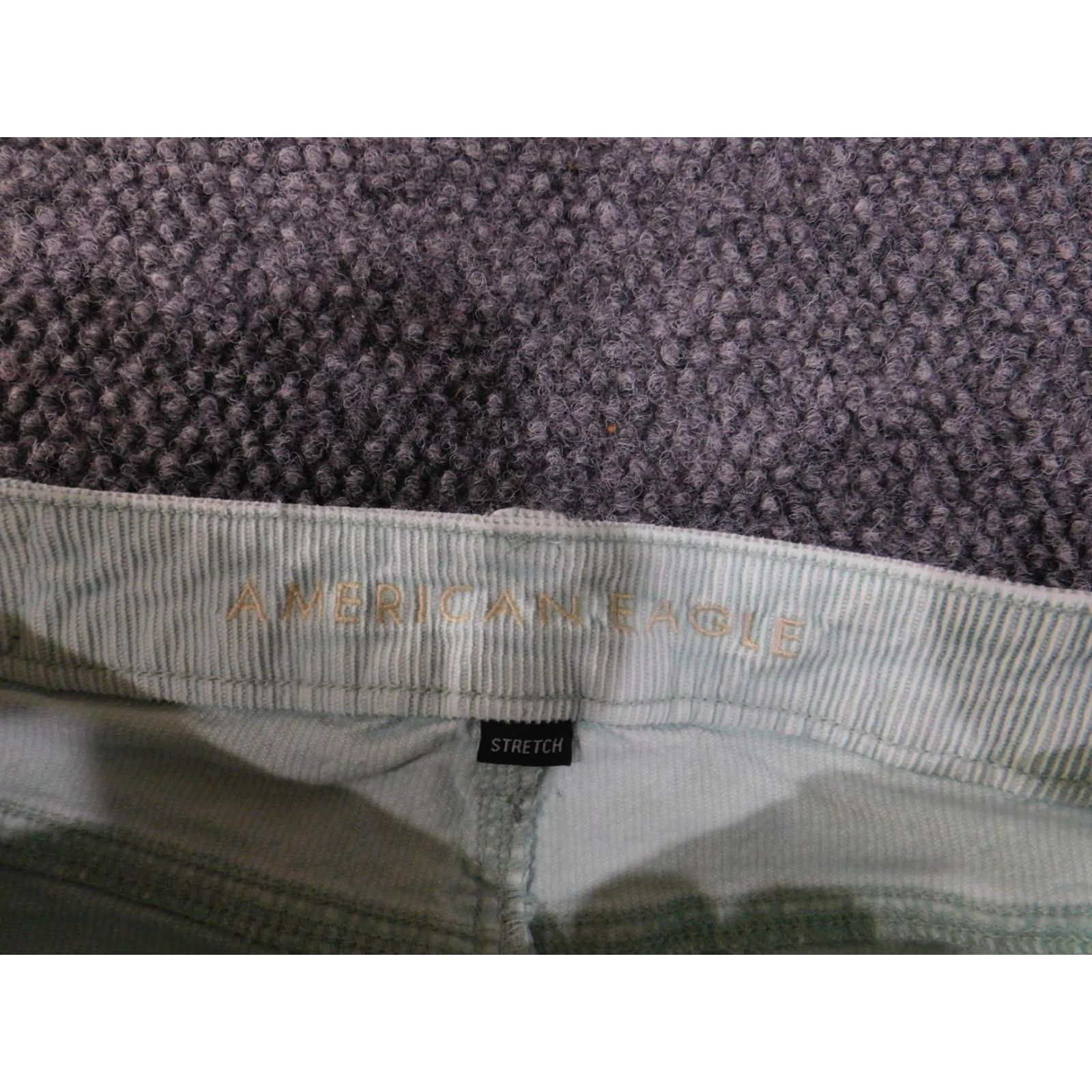 Vintage American Eagle Jeans Womens 4 Green Corduroy Straight Stretch Pants 30x30 Size 27" / US 4 / IT 40 - 4 Thumbnail