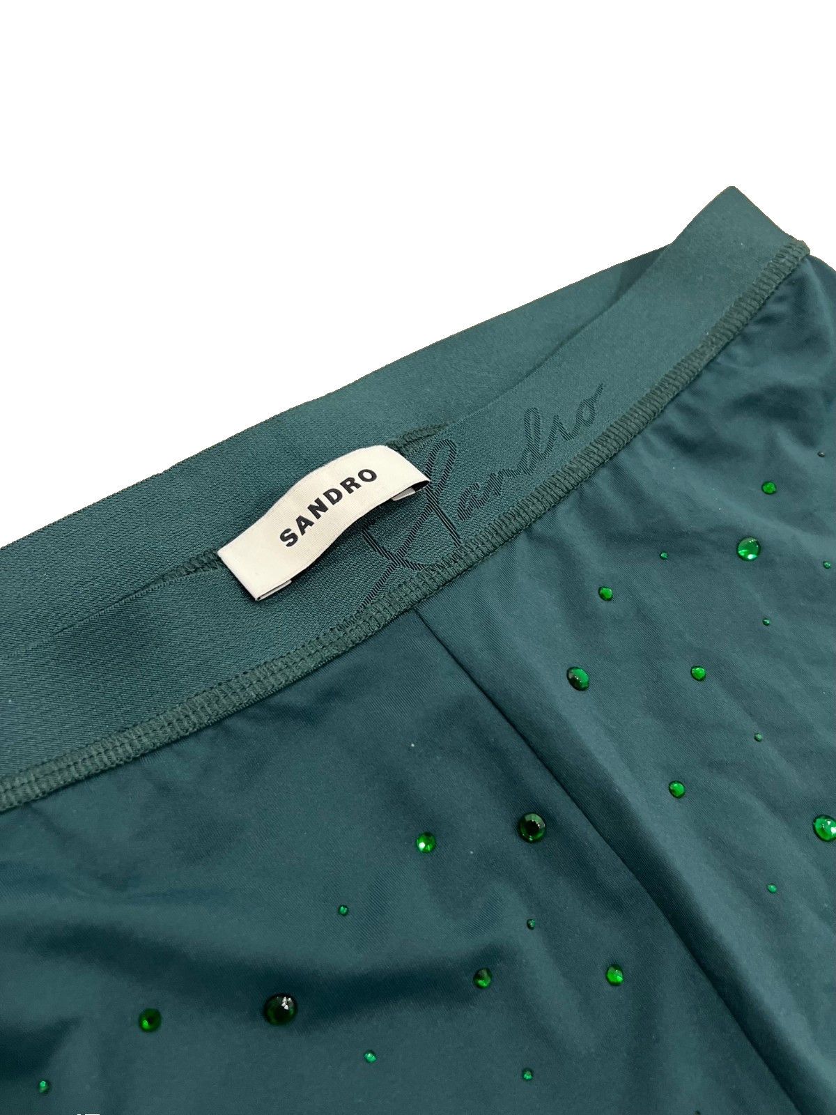 Sandro Sandro Rhinestone Leggings Green ( S ) Size 22" - 5 Thumbnail