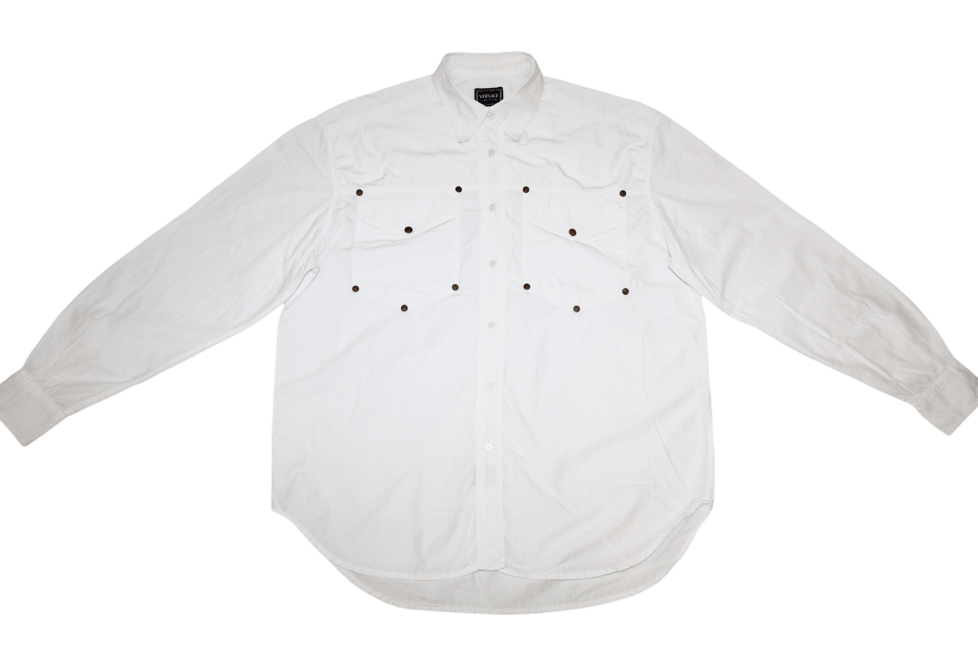 Versace Jeans Couture VTG Versace Jeans Couture Button Down Western Baggy Shirt Size US L / EU 52-54 / 3 - 3 Thumbnail