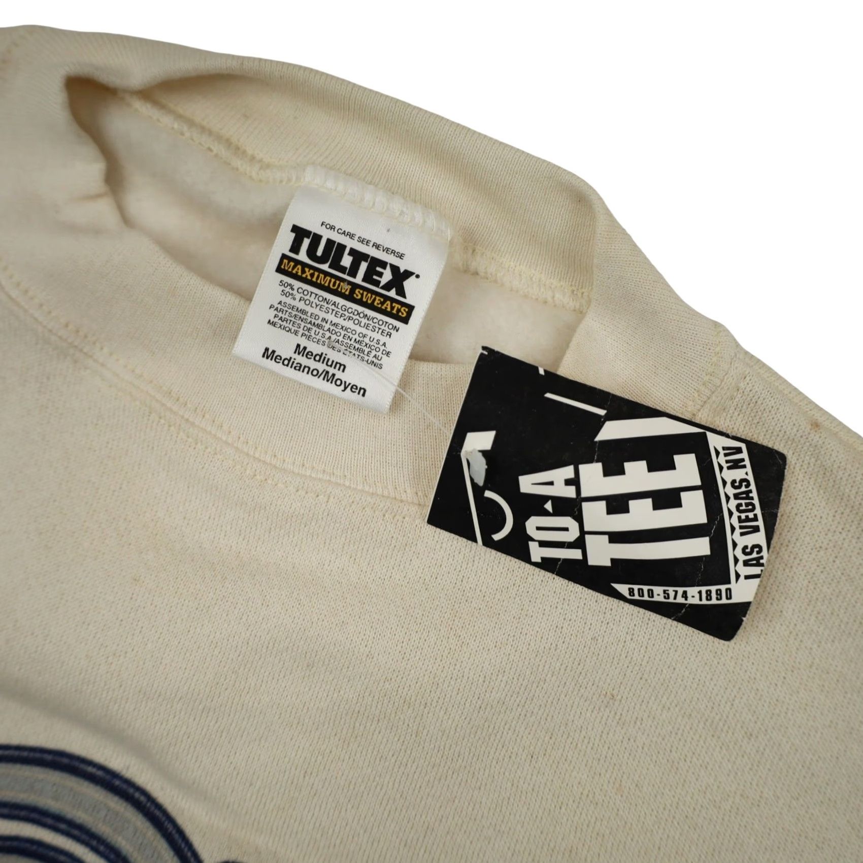 Vintage VINTAGE Seattle Sweatshirt Mens Medium Cream Spellout Graphic NWT Size US M / EU 48-50 / 2 - 4 Thumbnail