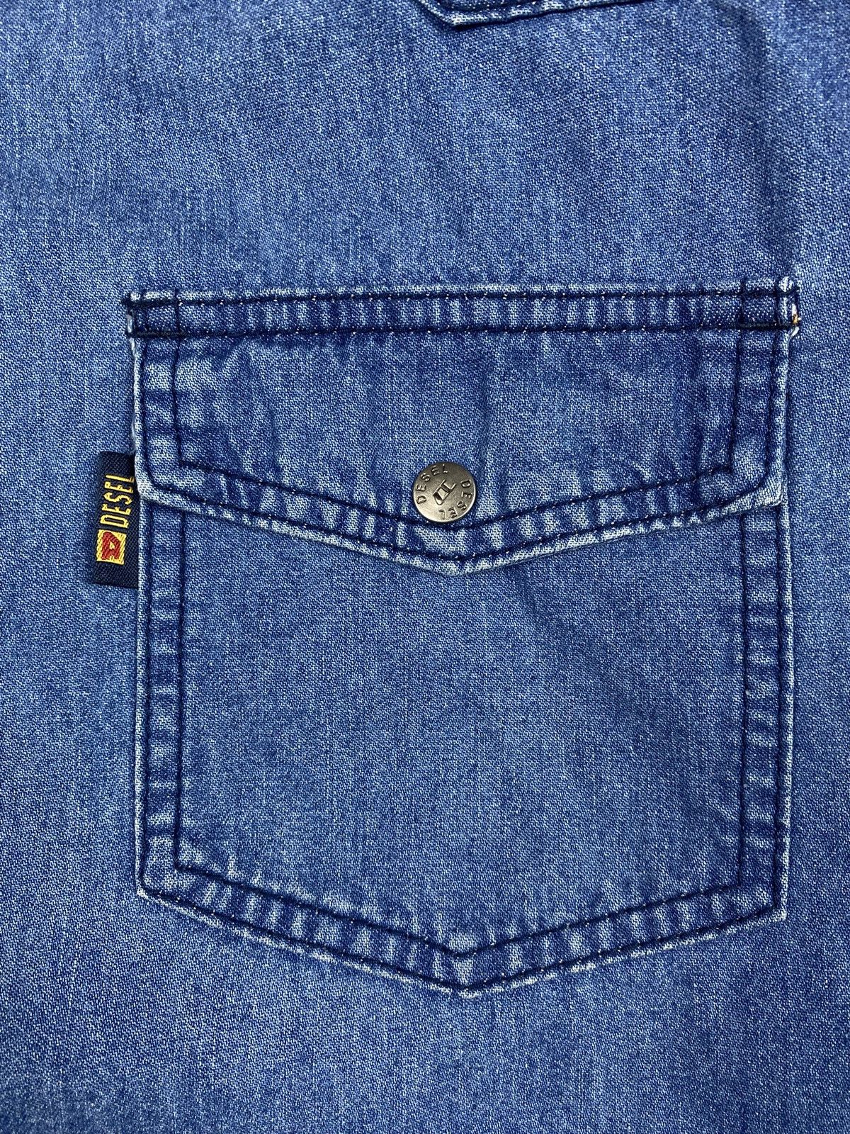 Other Vintage Bootleg Diesel Style Denim Shirt Western Workwear Size US L / EU 52-54 / 3 - 8 Thumbnail